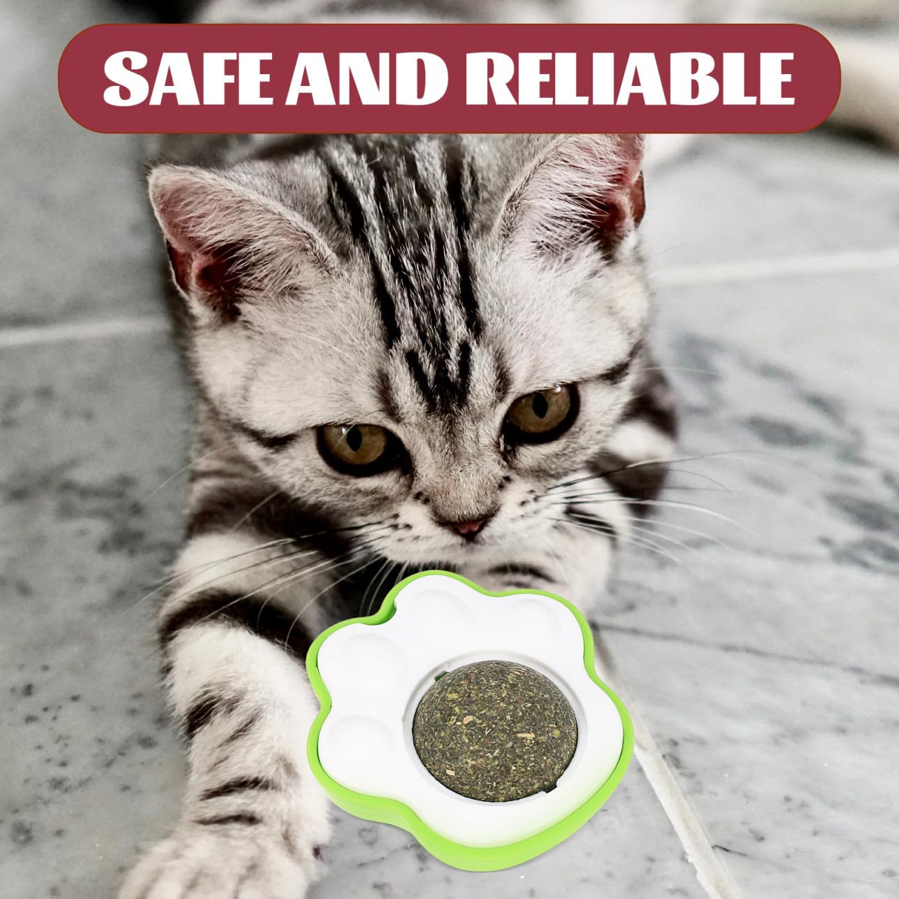 FRCOLOR 9pièces Lot de Boules De Cataire Comestibles pour Chats Jouet Interactif Catnip pour Chats Intérieur Amusant Et Rotatif Attire Attention De Votre Félin