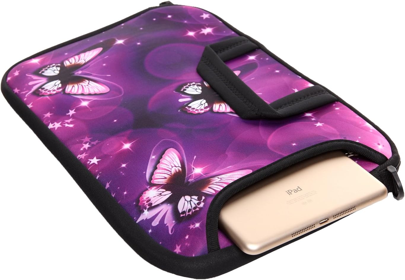 11.6-Inch to 12.5-Inch Neoprene Laptop Shoulder Messenger Bag Case Sleeve for 11 11.6 12 12.5" Inch Chromebook/Tablet/Notebook/Macbook Pro/Air (Butterfly) - Image 3