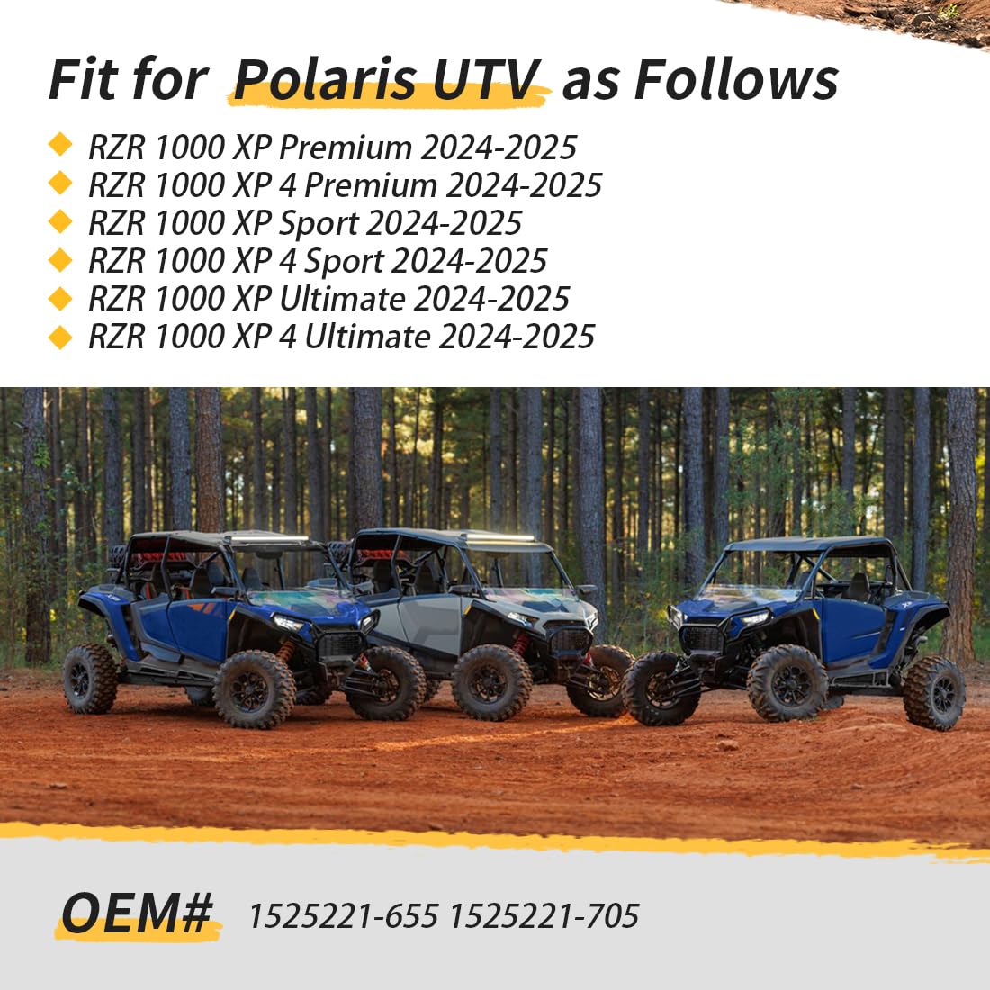 Cache moyeu Roue Avant/arrière pour Polaris RZR-1000-XP 4 Premium Sport