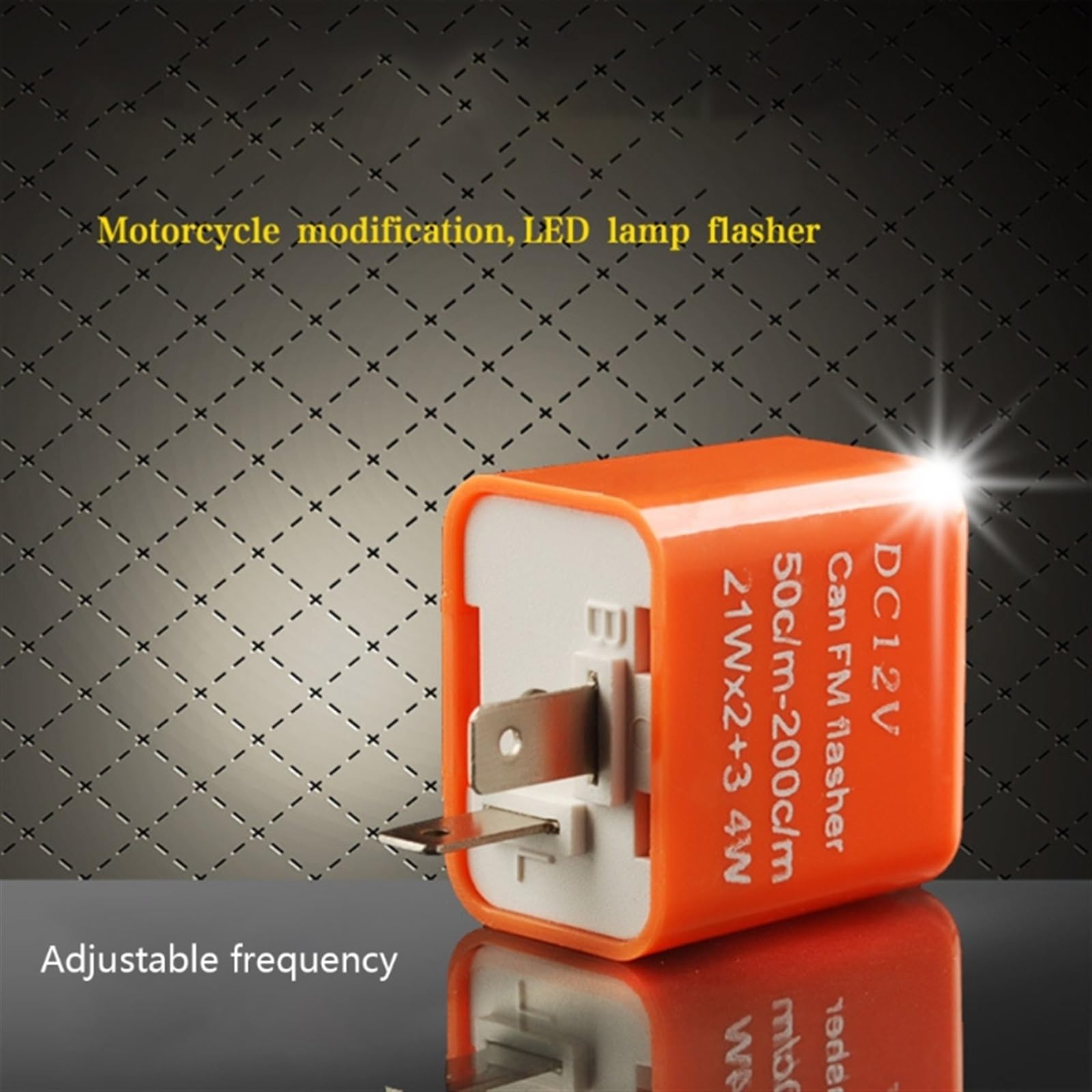 LED migający przekaźnik prądu stałego regulowany elektroniczny do motocykla żarówka samochodowa Hyper 1 sztuka (pomarańczowa)
