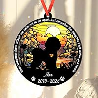 Vista 2 de Adorno personalizado para atrapasoles Bichon Frise, Bichon Frise Sun Catcher Adorno de Navidad – Regalo para perro amante, Bichon Frise 3D 2 capas