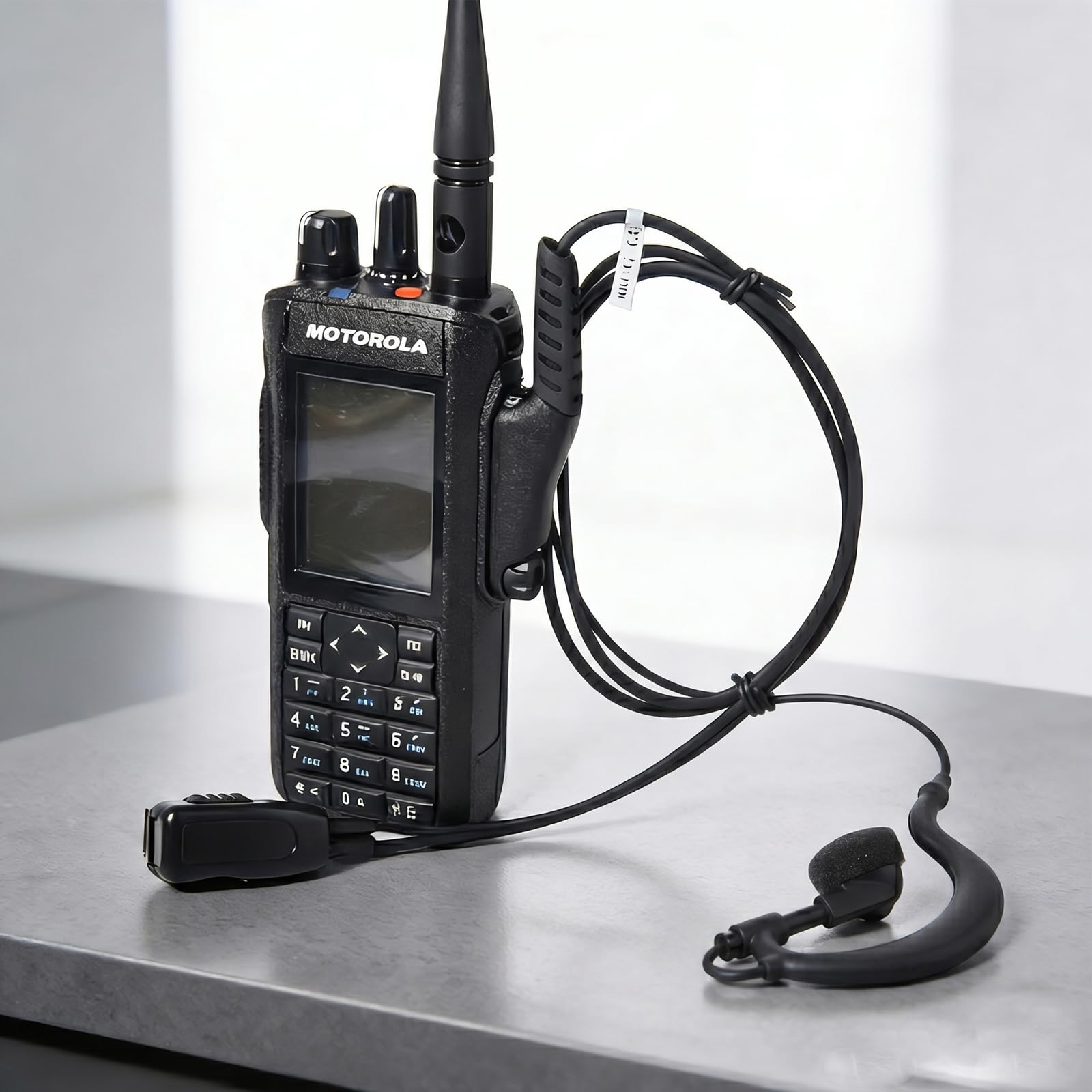 UAYESOK Auricolare radio per Motorola MOTOTRBO R7, serie ION, MXP600, APX N70 N50 N30, gancio a forma di G, auricolare professionale