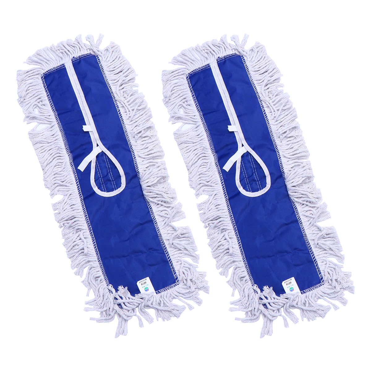 Serpillères en coton bleu STOBAZA (lot de 2) pour balai à franges