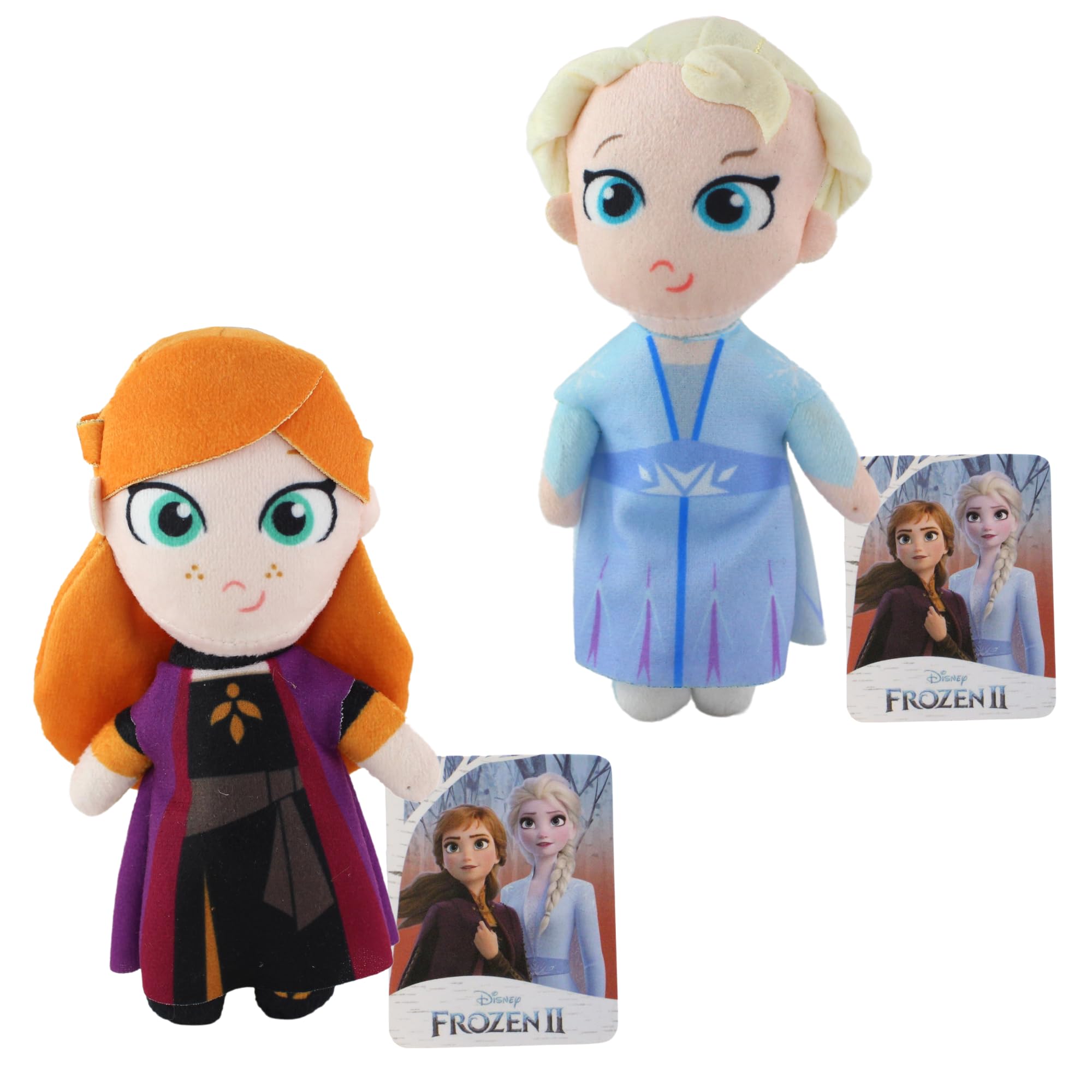 Toptoys2u Bargain Bundles Frozen II - 5" Gift Quality Soft Plush Toy - Anna & Elsa
