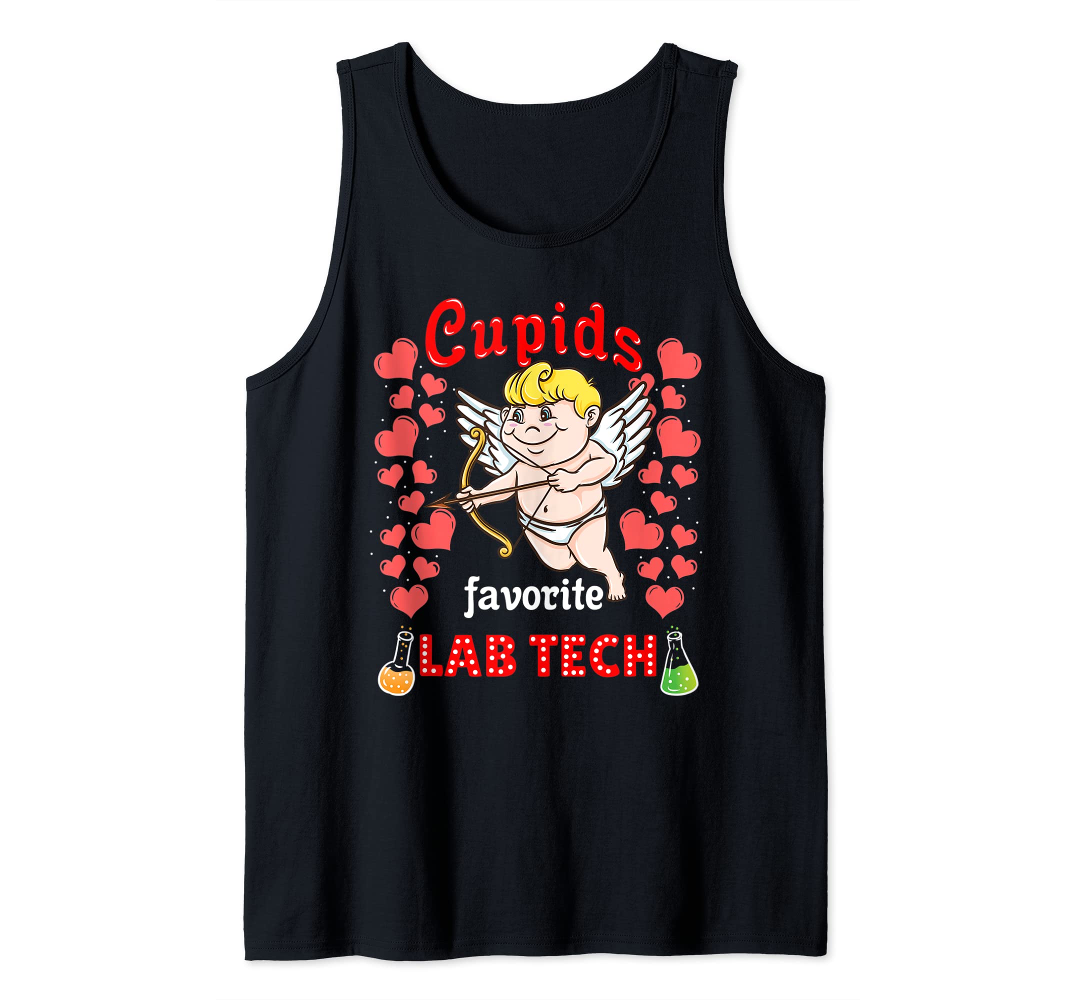 Cupids Favorite Lab Tech Valentines Day Tank Top
