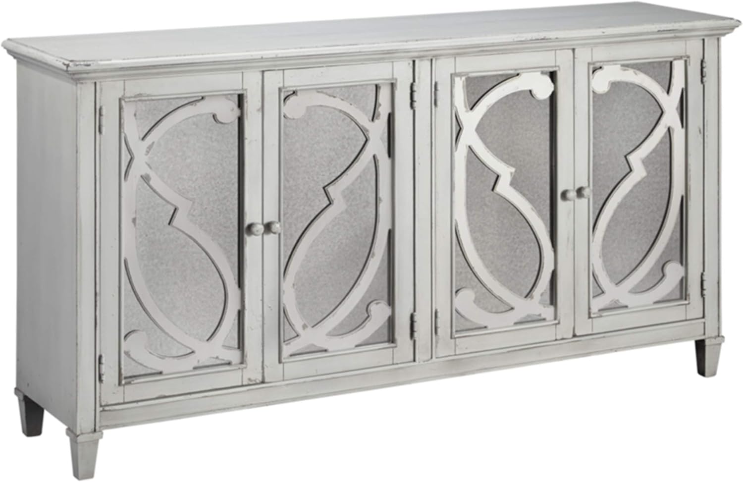 Signature Design by Ashley Mirimyn Vintage Accent Cabinet or TV Stand, Light Gray