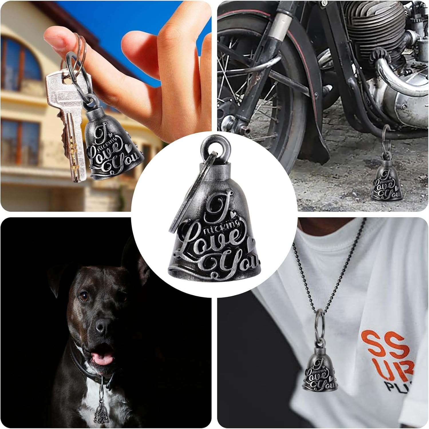 Motorcycle Bell for Biker Good Luck Riding Bells with Hanger Motorcycle Accessory or Keychain for Luck Rider Gift - Image 4