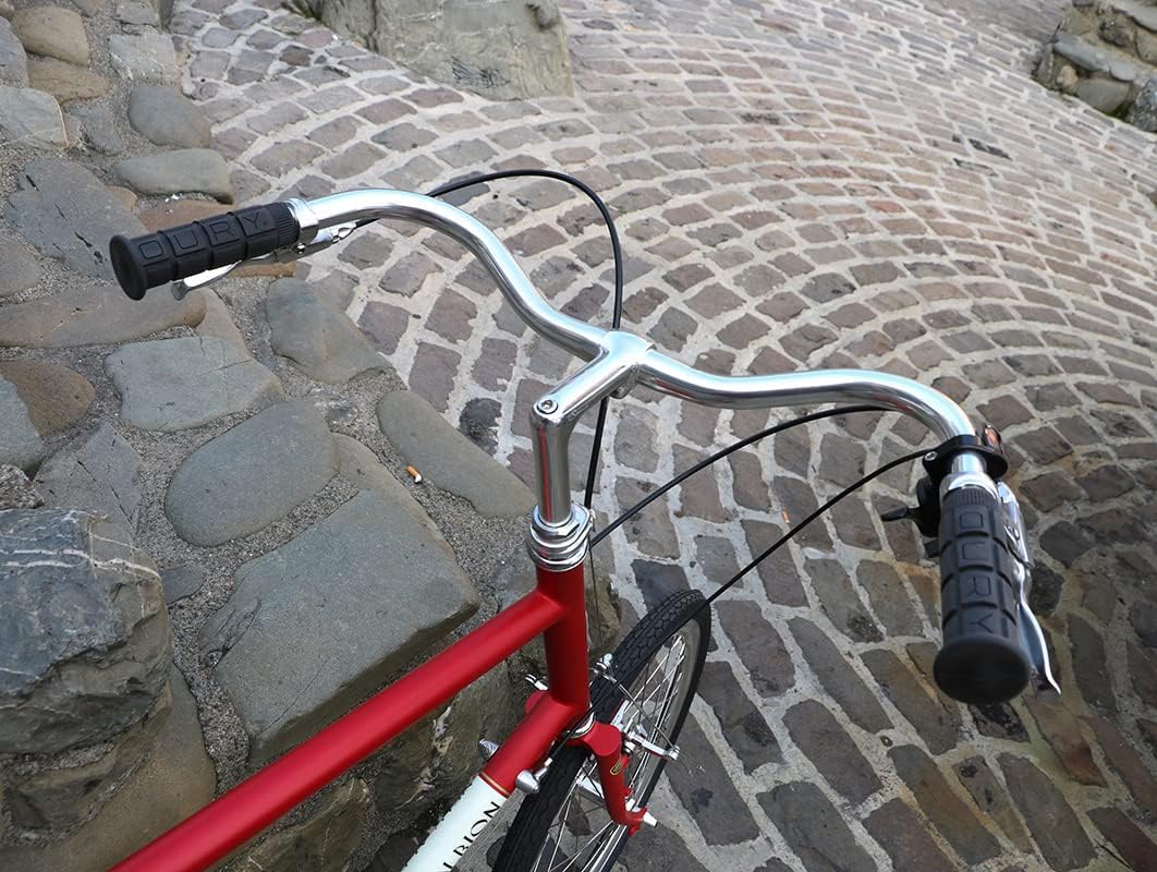 Soma Fabrications Oxford Swept-Back Bicycle Handlebar — Road Race Bike or Mountain Bike Handlebars — 25.4 Handlebar for Upright Relaxed Riding (Black)