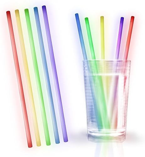 Miniatura 2 de Windy City Novelties Paquete de 25 pajitas brillantes de 9 pulgadas de colores surtidos