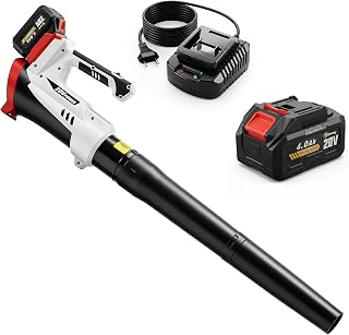 Outsunny - Soplador para aspiradora (250 W, con batería de 4000 mAh, cargador de 6 velocidades, 149 km/h, para hojas de nieve, polvo, desechos, limpieza de coches, color blanco