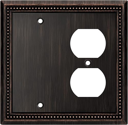 Vista 541 de Henne Bery Sunken Pearls - placa decorativa de pared para interruptor (Palanca simple, 2 unidades, níquel satinado)