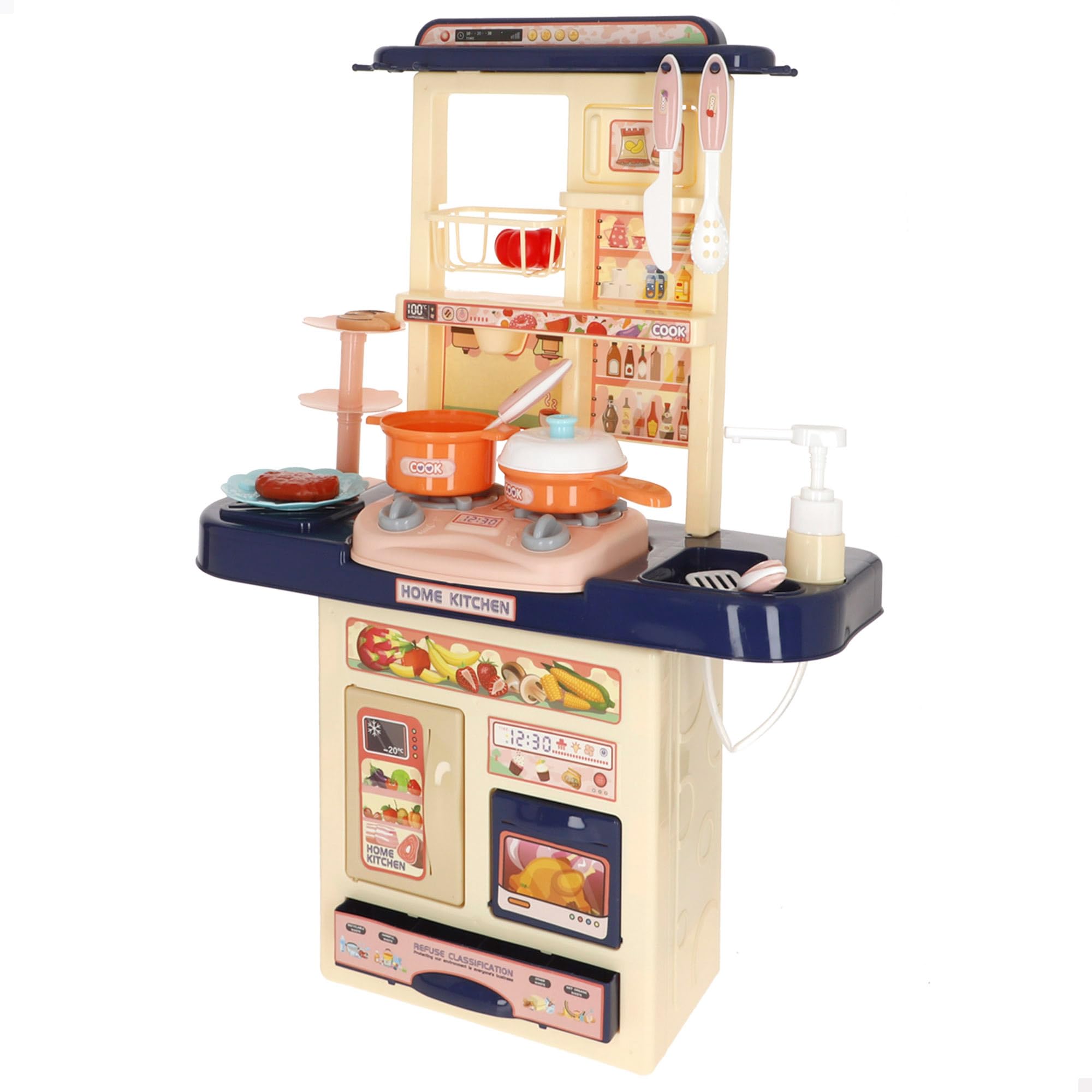 COLORBABY My Home Kitchen Toy 46 x 19 x 64 cm, Light, Sound and Effects, Includes Accessories, Symbolic Toys, Cooking Game, Games for Boys and Girls, Gifts Children, From 3 Years (39570)