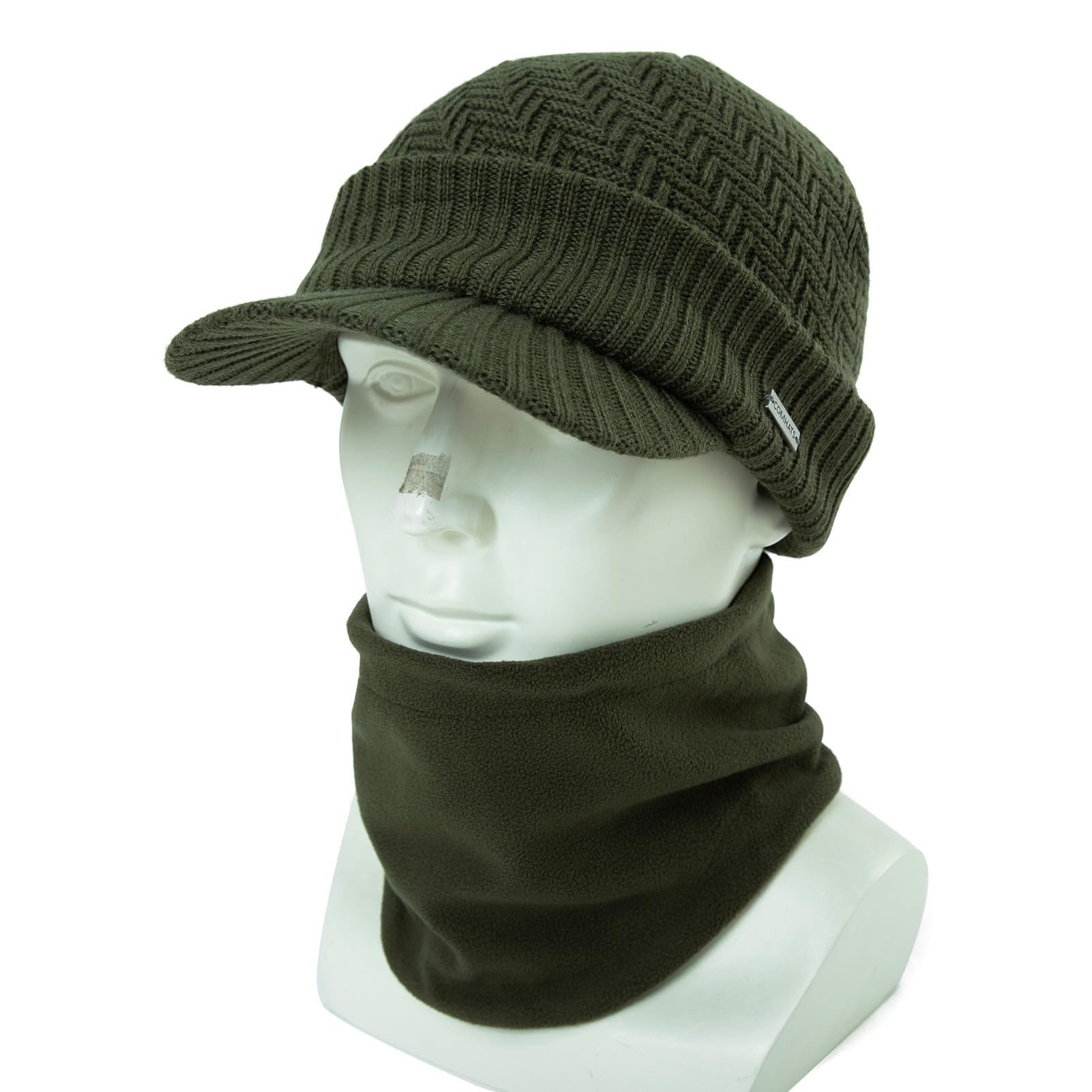 SIGGI - Gorro con visera para invierno, de lana, unisex, multicolor, 56 - 61 cm