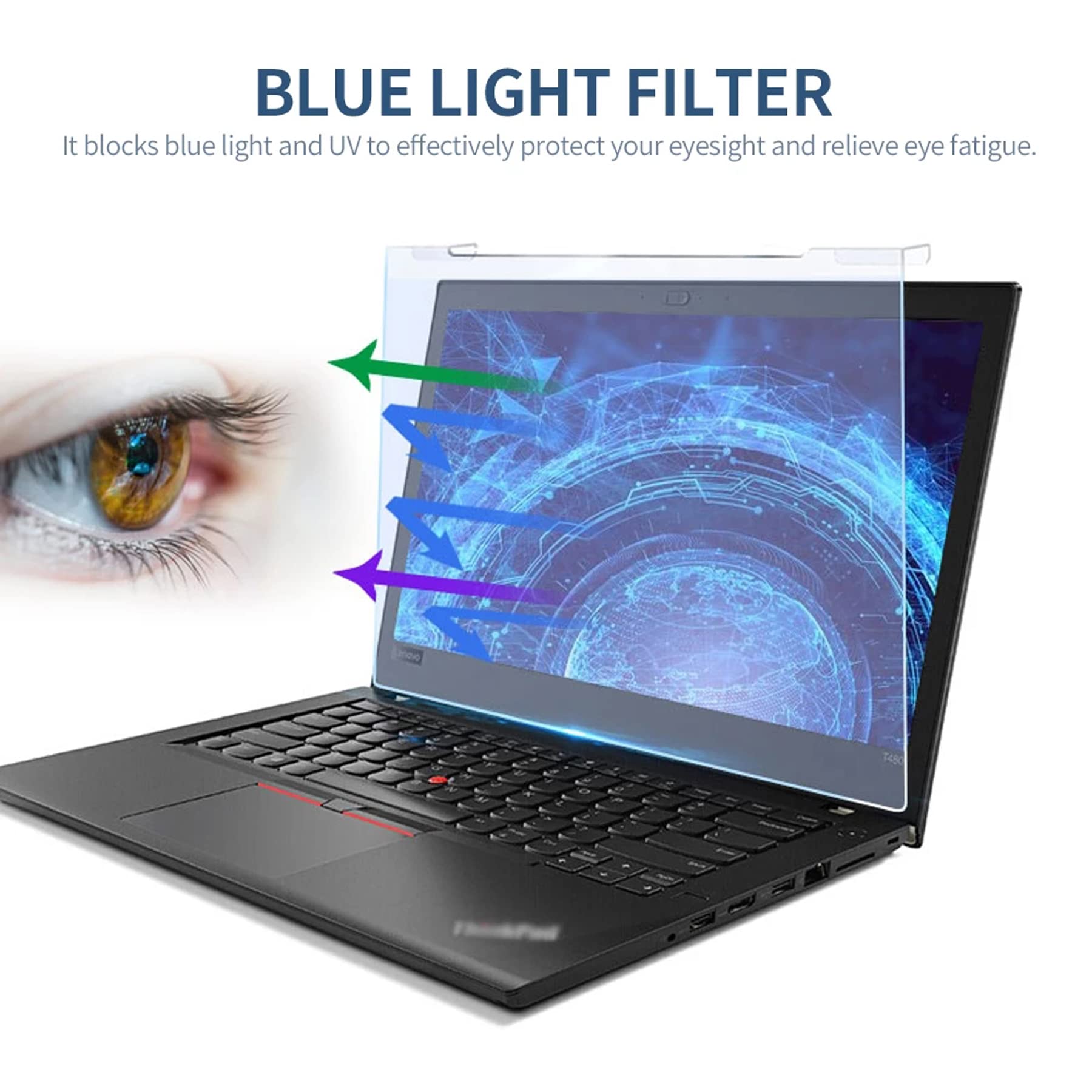 WLWLEO Protecteur d'écran Anti-lumière Bleue pour Ordinateur de Bureau pour Moniteur 19 Pouces Film Protecteur Anti-Rayures Filtre Protection des Yeux Anti-UV Facile à Suspendre