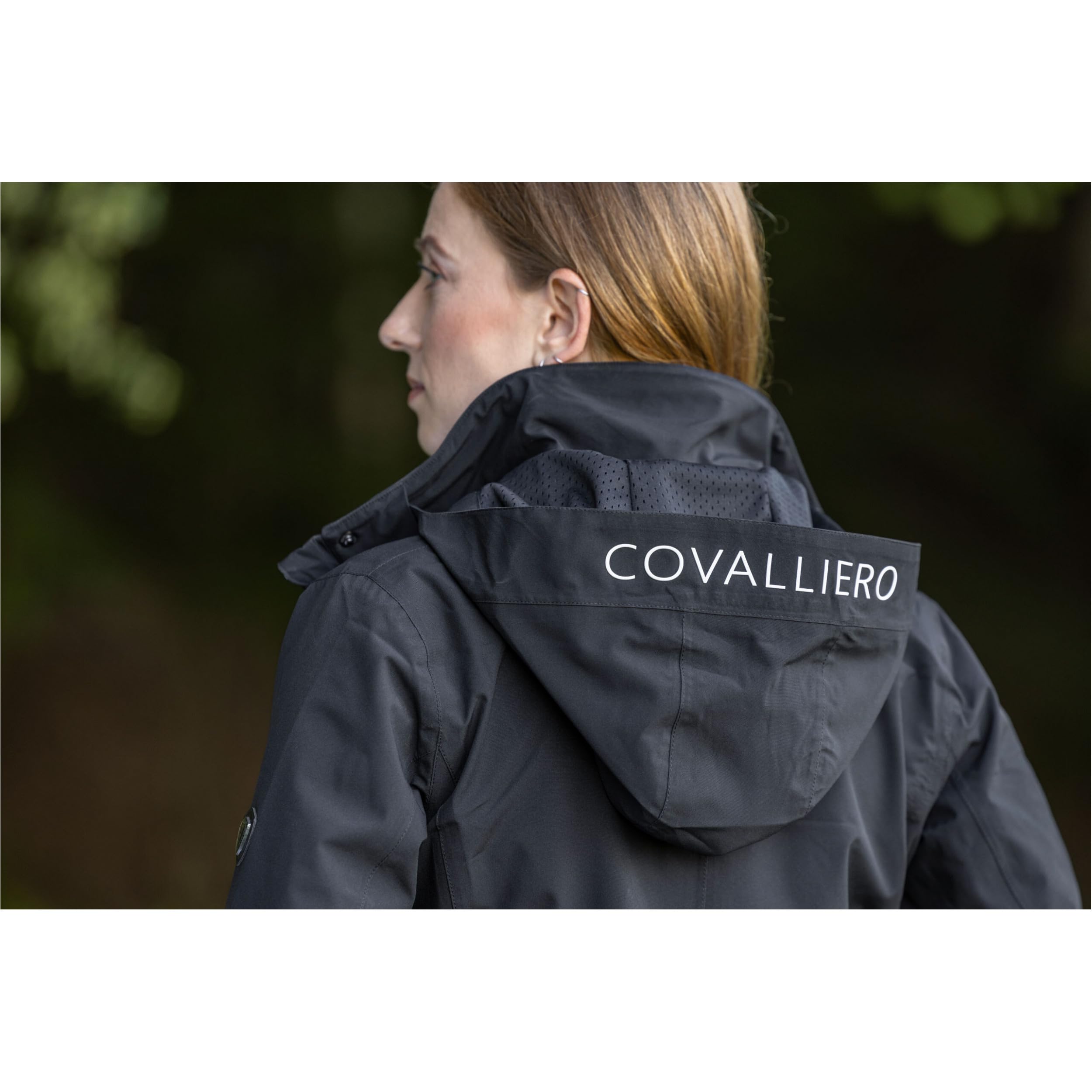Covalliero - Damen Regenmantel – extra lange Regenjacke mit Reitschlitz in vielen Farben – wasserdicht & windabweisend – Regenponcho zum Wandern & Reiten – Reitbekleidung in Größe XS - XL