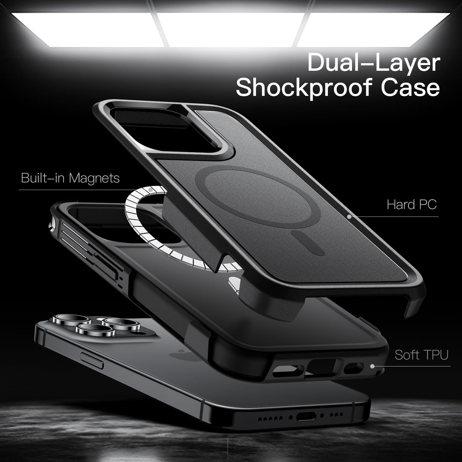 JETech Cover Opaca per iPhone 14 Pro Max 6,7 Pollici Compatibile