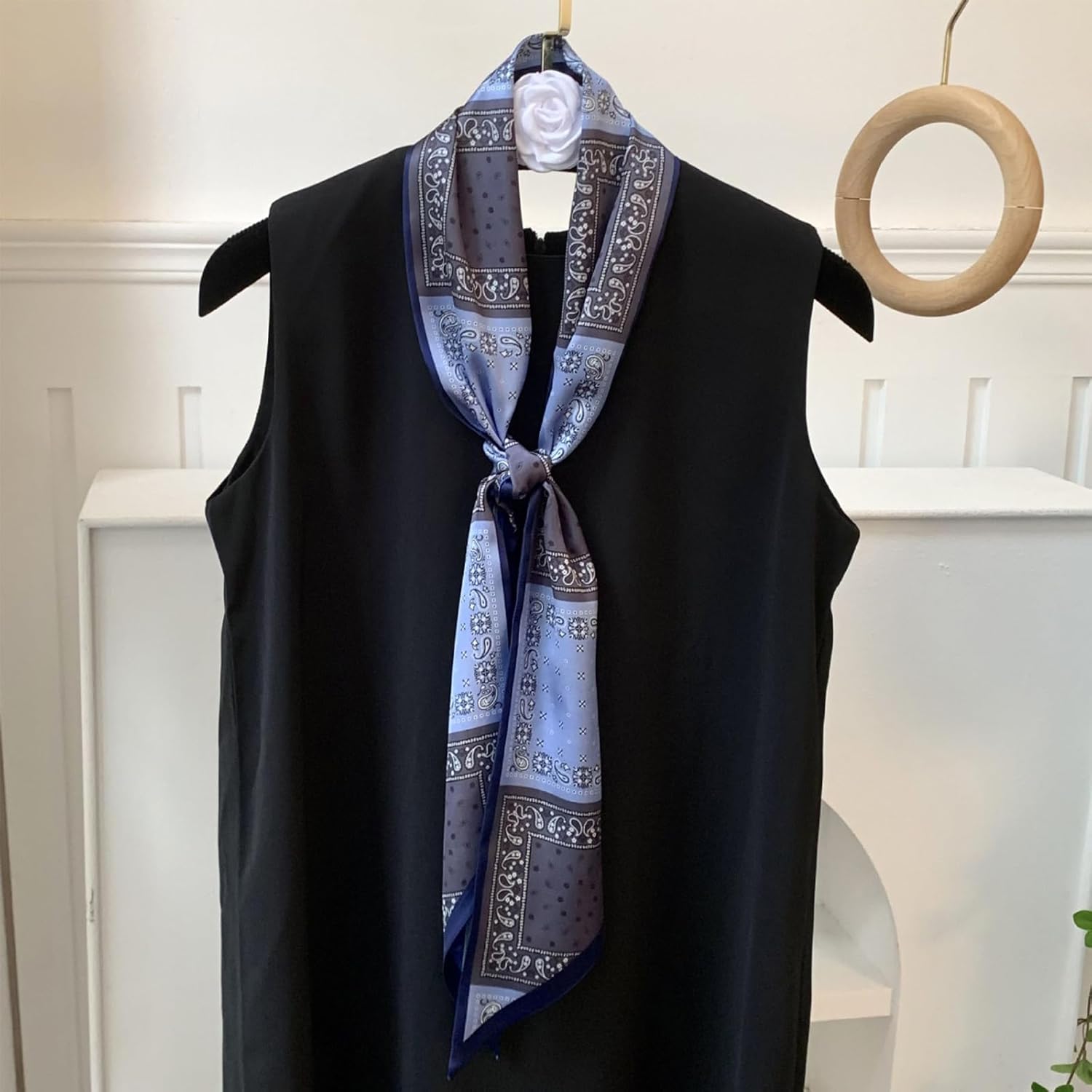 CYian Head Scarf for Women Silky Feeling Hair Scarf Satin Fashion Neck Scarves Long Thin Bag Purse Scarfs for Handbag - Image 8