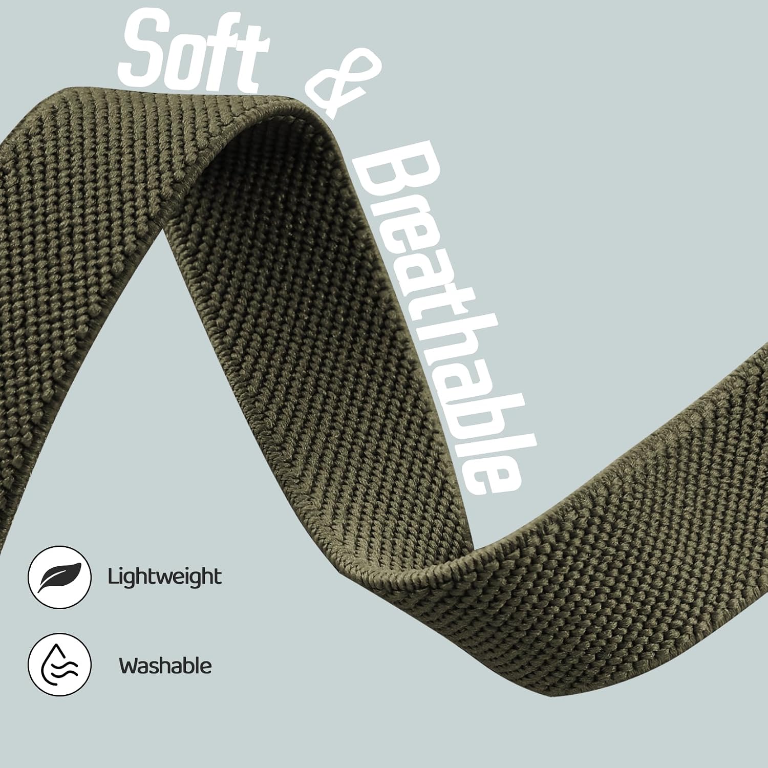 Nylon Bands Compatible with Garmin Forerunner 970 Watch Band/Forerunner 965 Watchband, Soft Farbic Strap Adjustable Loop for Forerunner 955/Forerunner 945/935/Instinct 3 45mm/Instinct 2/1 Men Women
