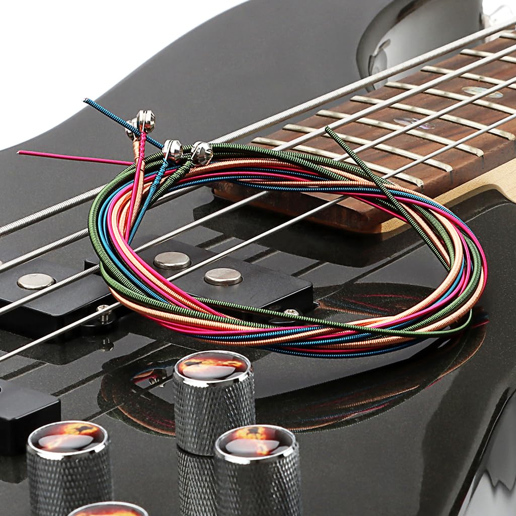 RuiJOTWAT Bass Strings 4 String Colorful Bass Strings Set for Electric Bass Guitar Parts - Image 3