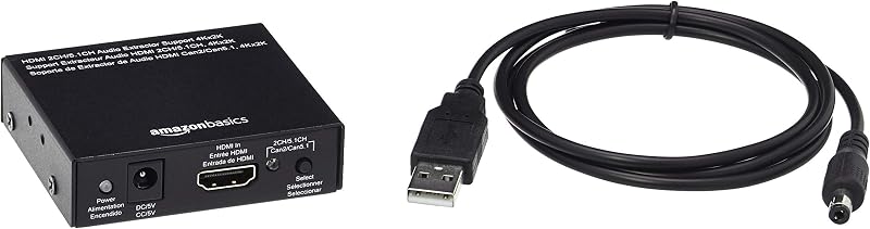 Amazon Basics HDMI Audio Extractor Converter SPDIF RCA Stereo - hdmi to hdmi