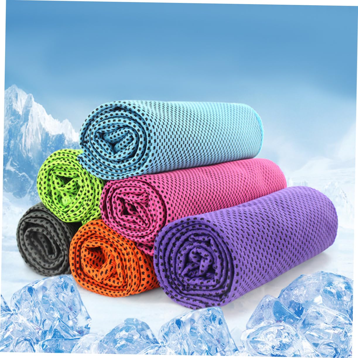 Toyvian Toallas Deporte Gimnasio de Fibra de Poliéster, Absorbentes Secado Rápido, Lavables a Máquina, 9 Piezas, para Entrenamiento y Uso Diario Color Aleatorio