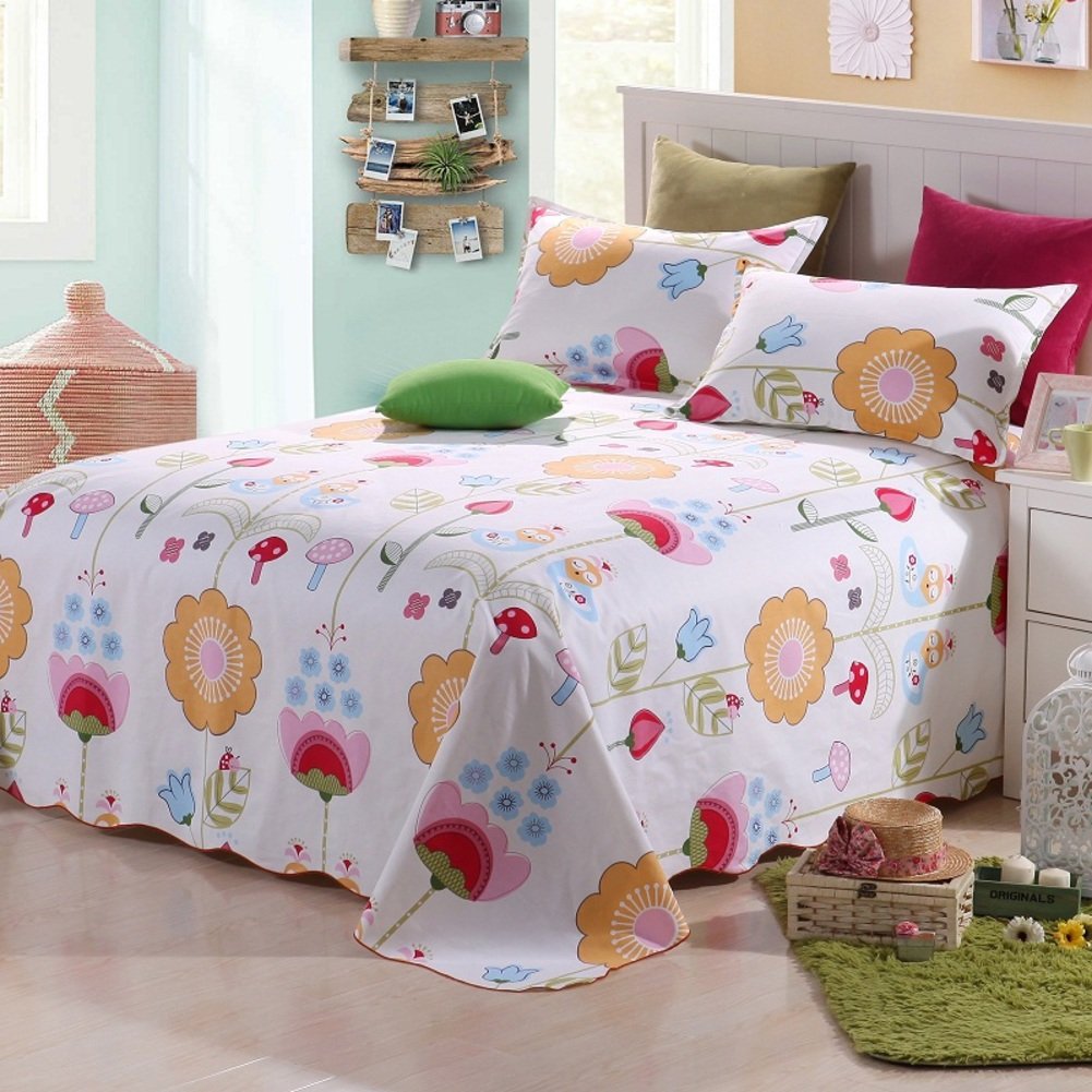 Feuilles de dentelle rembourré de Vichy de pur coton pour lit simple et double