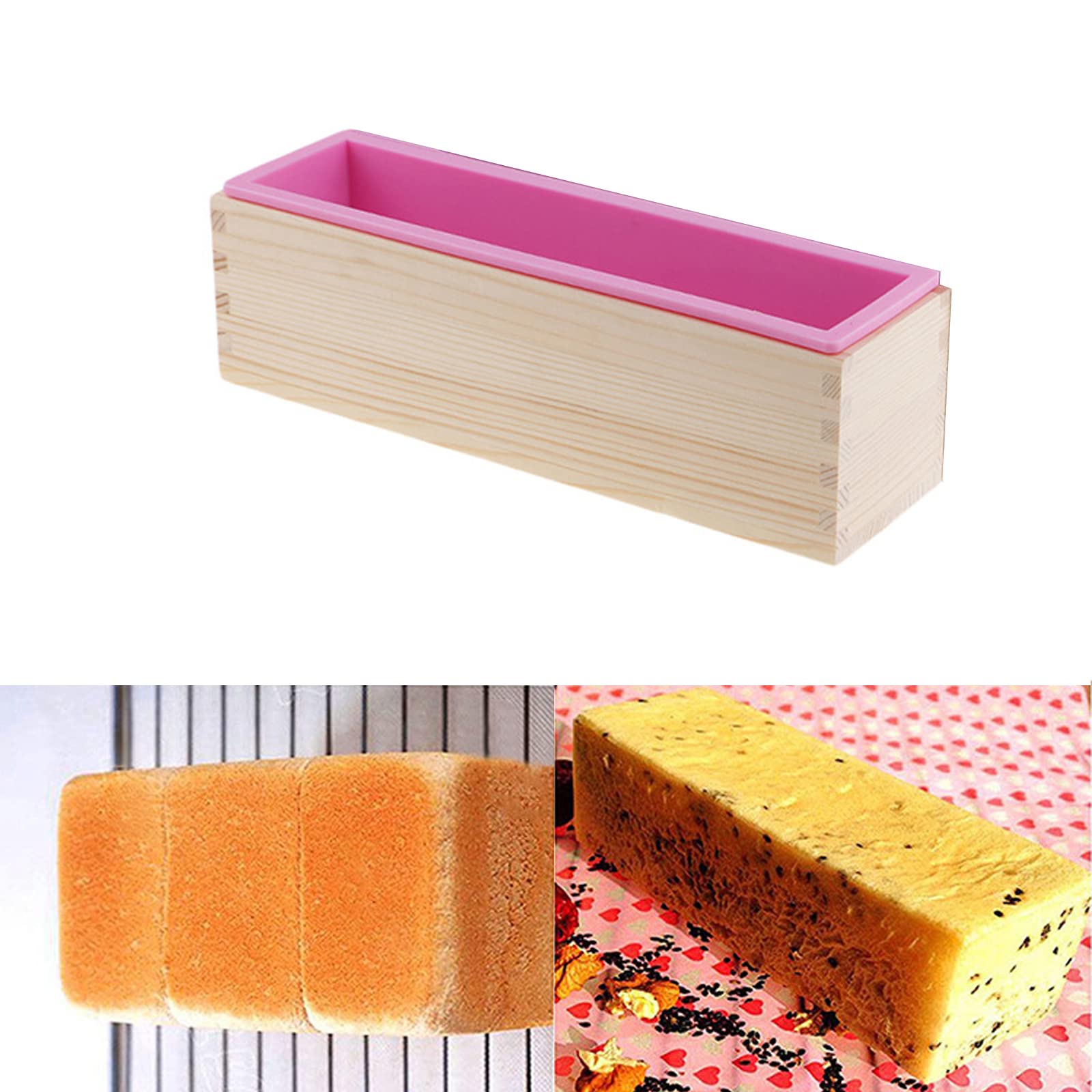 Stampo per Sapone 1200 ml Con Scatola Legno - Adatto per Fare Sapone o Toast