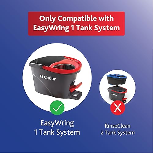Miniatura 7 de O-Cedar EasyWring RinseClean Microfiber Spin Mop &amp; Bucket Floor Cleaning System, Grey &amp; EasyWring Spin Mop Microfiber Refill