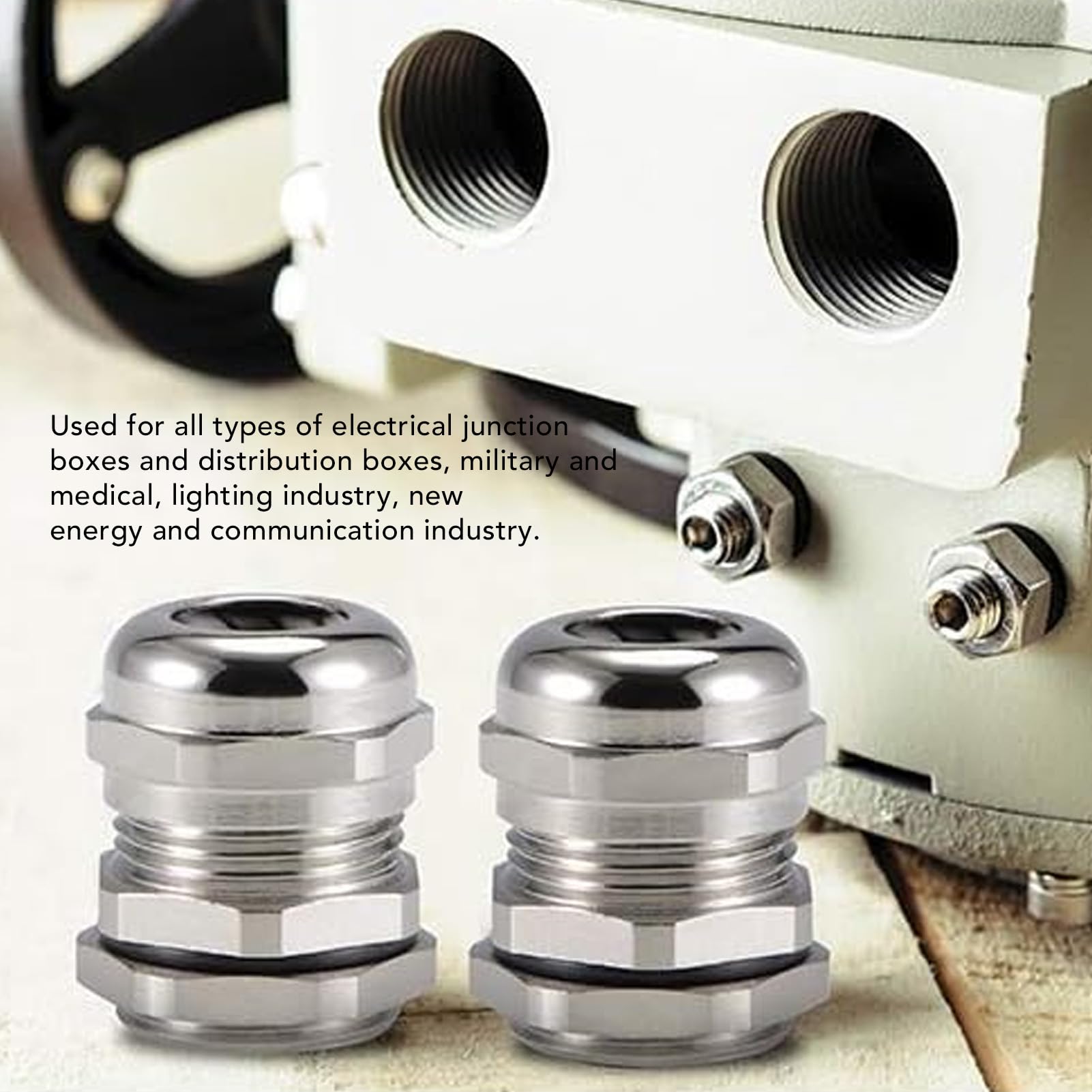 Cable Gland, 2 Pcs Stress Relief, Erosion Cable Gland Protector, Plated Brass for New Energy (M32)