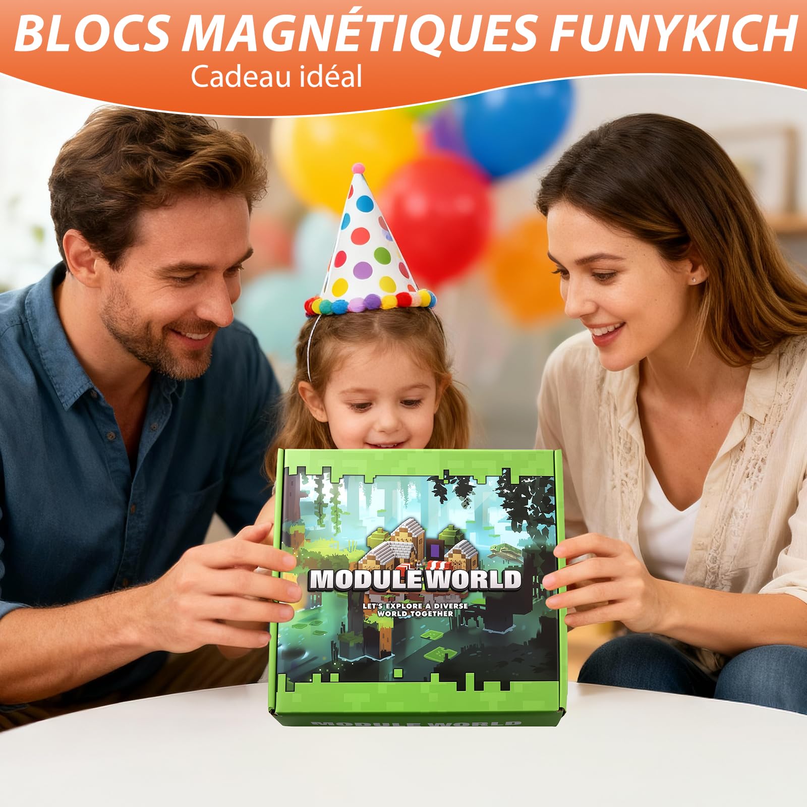 FUNYKICH Ensemble de 470Pièces Blocs de Construction Magnétiques pour Enfants, Jeu Éducatif STEM Créatif avec 13 Formes et Couleurs Vives, pour Les denfants de 3 Ans+,Jeu de Construction
