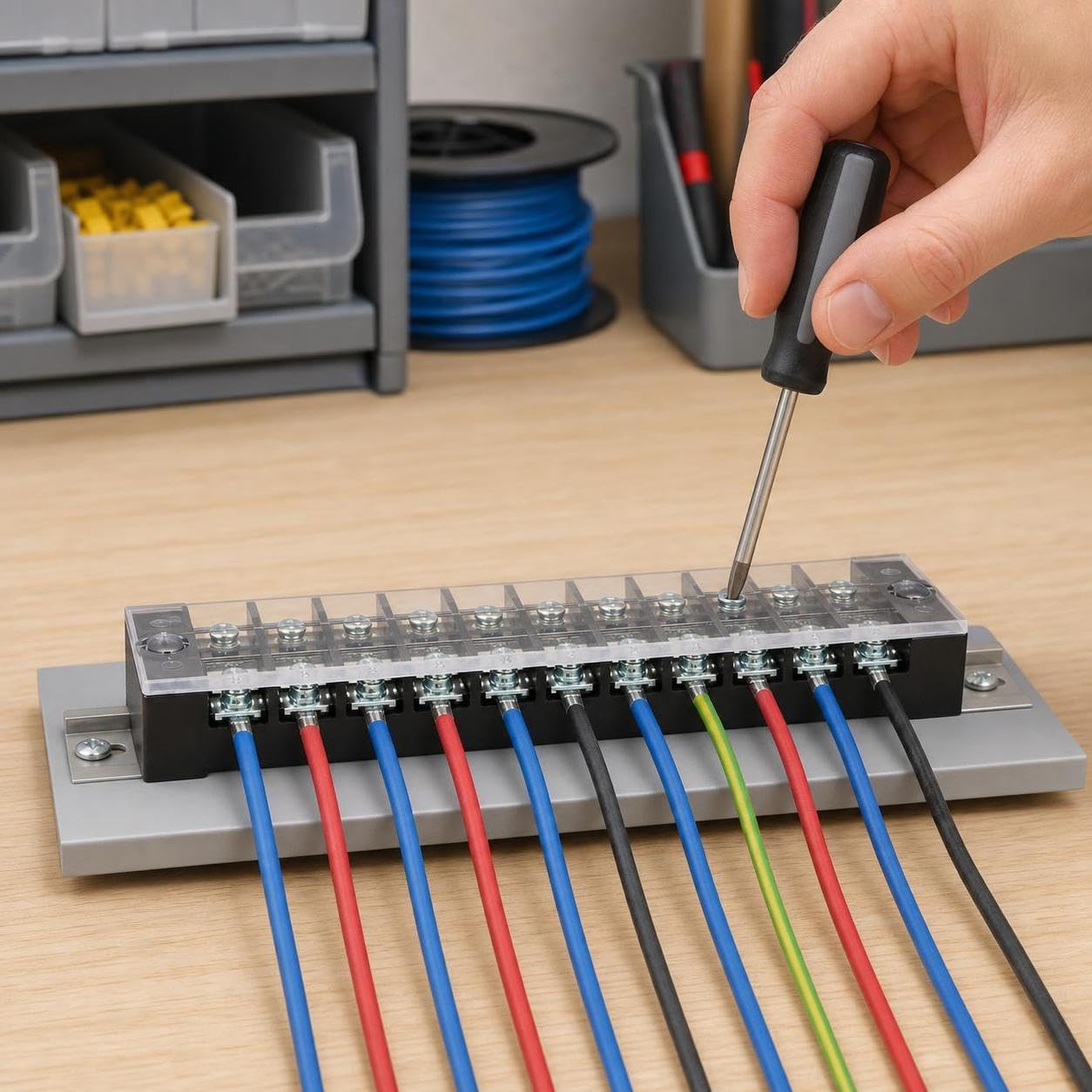 Morsettiera a 5 o 20 posizioni - blocco terminale connettore a vite per cavi elettrici 600V - elettronici, TB-1520/20 posizioni (14 pezzi)