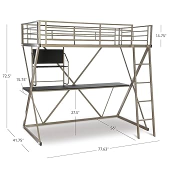 最終！！ポール付美品☆PeakEntry 2 Room Elfield IKIFLY Twin XL LED Bed Frame with Charging Station, Storage
