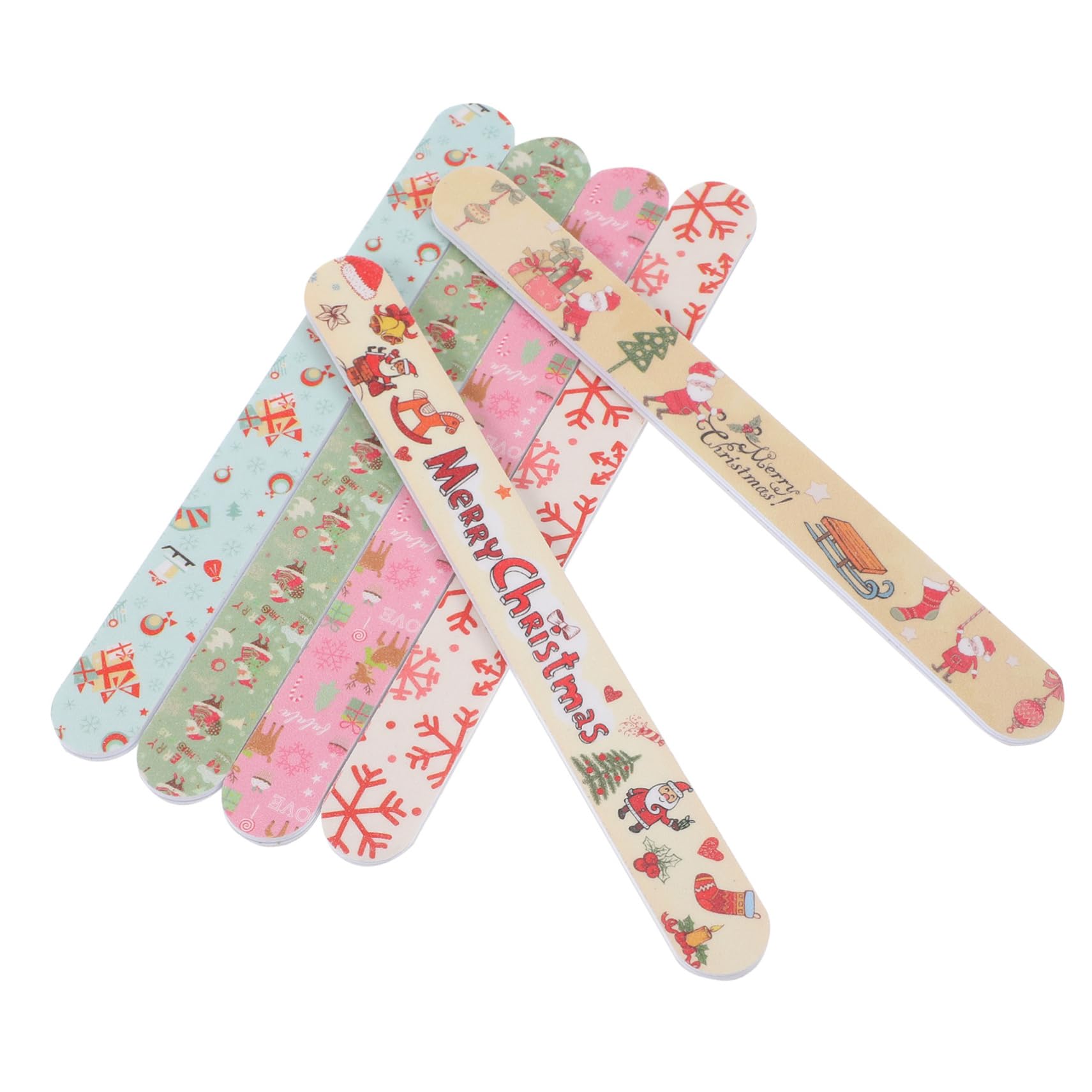 Ipetboom Set 24 Pezzi Limette per Unghie Tema Natalizio in Eva per Manicure e Pedicure Professionali, Design per Unghie Acriliche e Finte, Stile Casuale