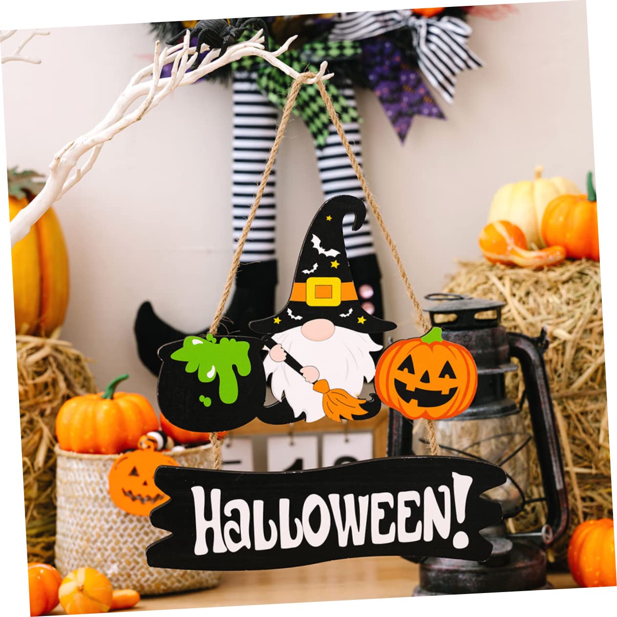 Cartello In Legno Benvenuto Con Zucca – Decorazione Autunnale Per Porta, 30x30 Cm, Quadri A Buffalo