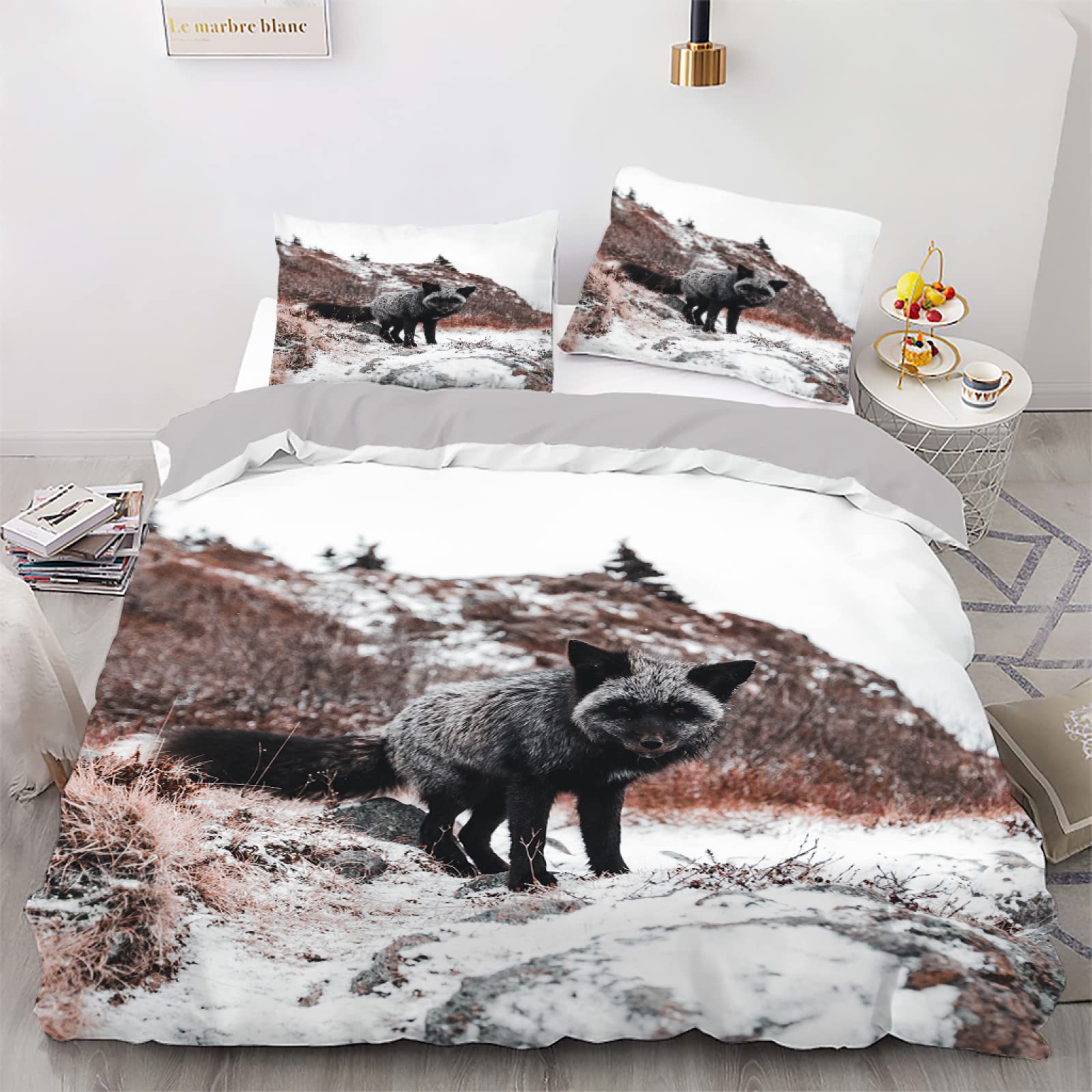 Housse de couette blanche 1 personne avec taie 50x75 cm
