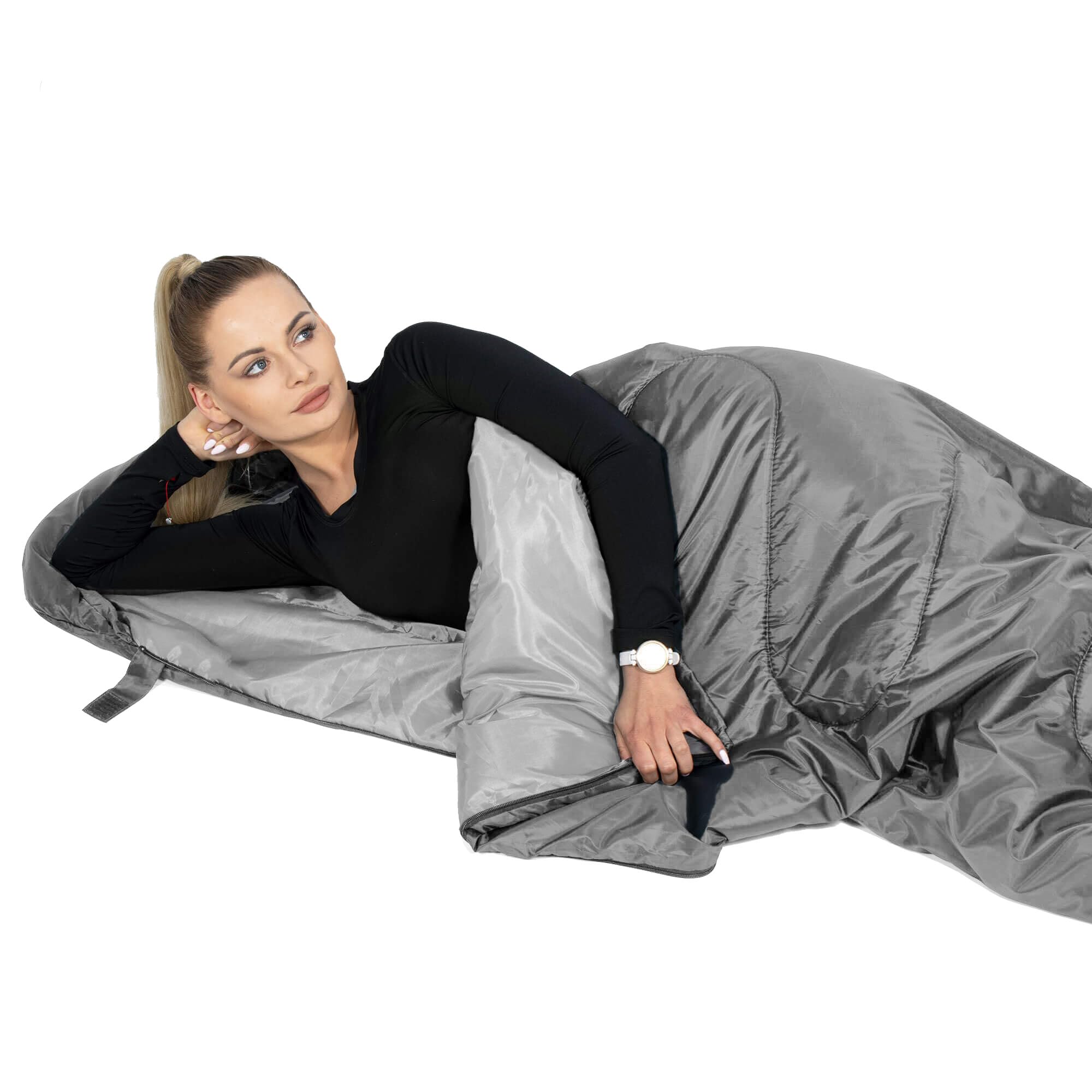SPRINGOS Sac De Couchage Momie 73x210 Cm Avec Capuche - Camping Randonnée Outdoor