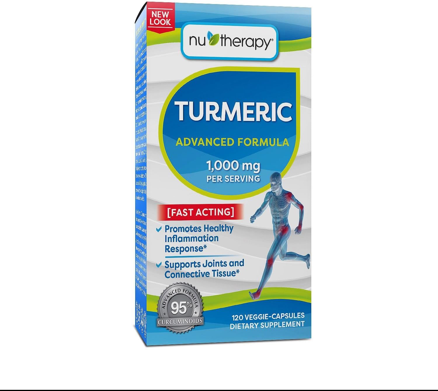 NuTherapy Turmeric Extract (Curcumin C³ Complex) Std. to 95% Curcuminoids, Joint & Inflammation Support; 1,000 mg 120 veggie capsules