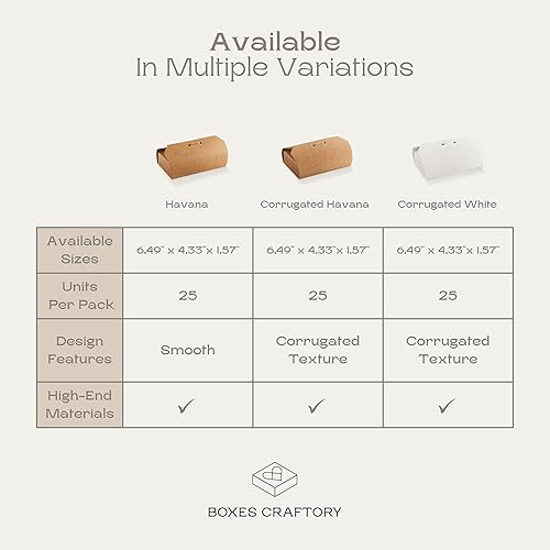 Miniatura 7 de Boxes Craftory Paquete de 25 cajas de regalo para regalos (6.49 x 4.33 x 1.57 pulgadas)  Cajas de almohada ideales para cajas de regalo de boda o