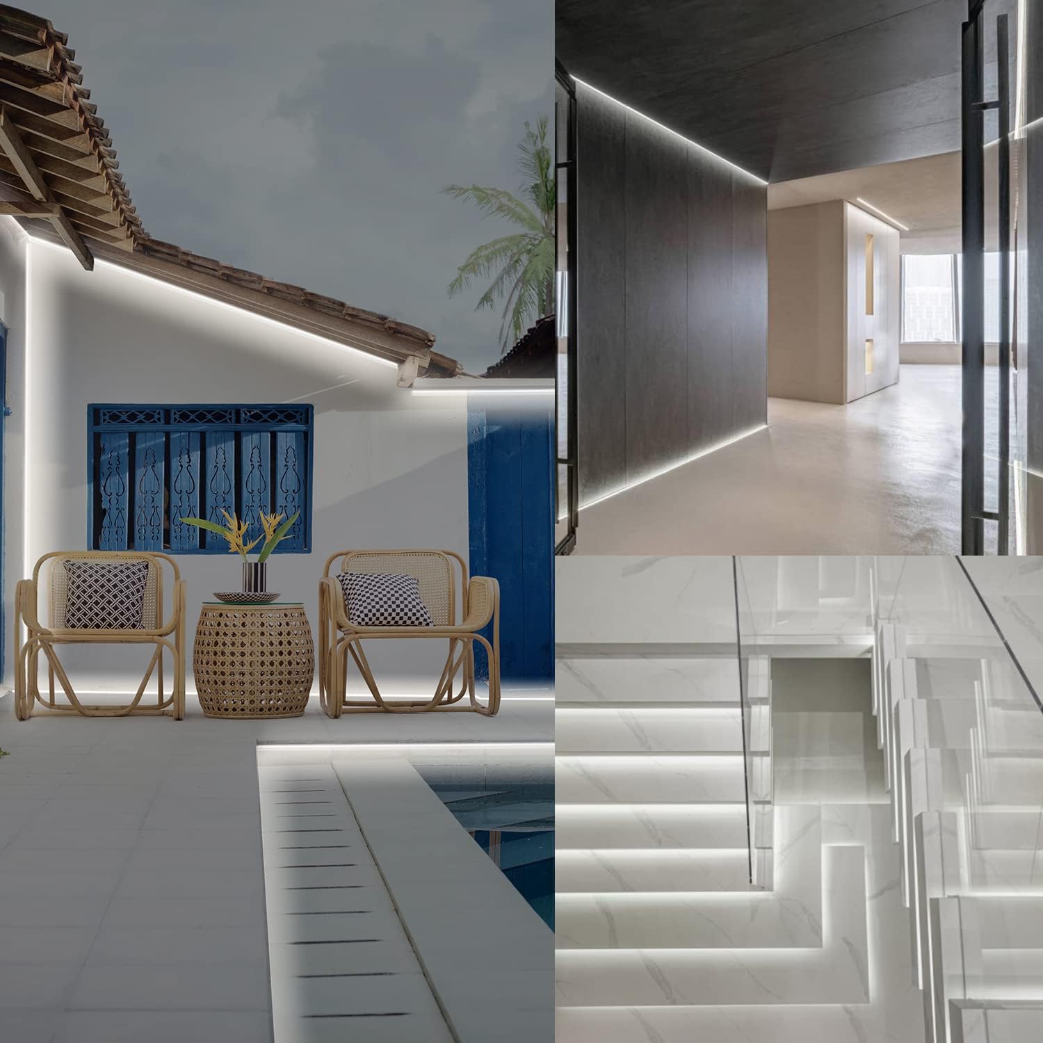 LED Rope Light Waterproof Daylight White 65ft Indoor,Connectable,Plug-in 110V 6000K 480 LEDs,Flexible Light String for Patio Bedroom Camping Ceiling