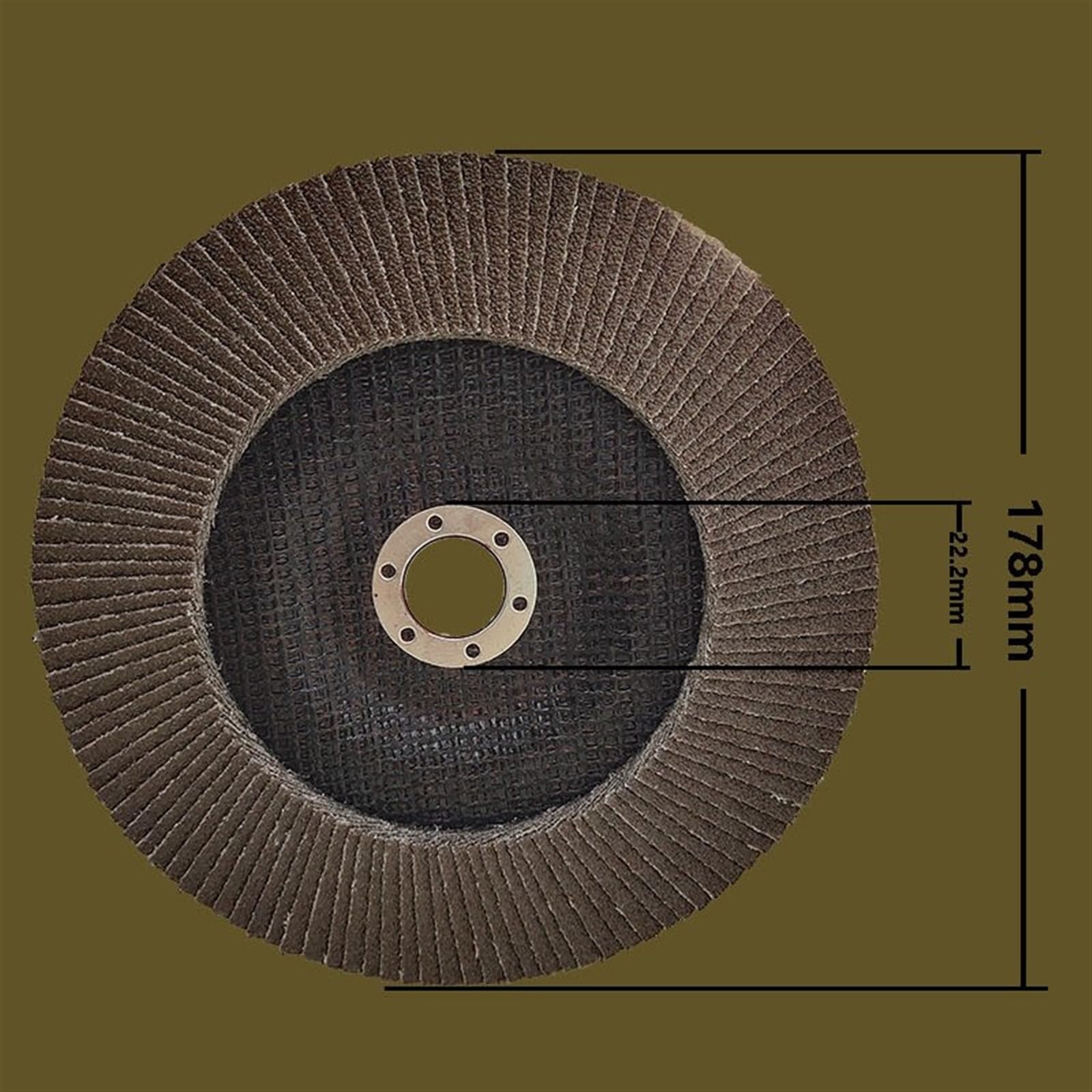 10 dischi lamellari, 7 dischi abrasivi lamellari for smerigliatrice angolare da 7/8 pollici, grana 80, mola premium in zirconio for acciaio inossidabile, metallo