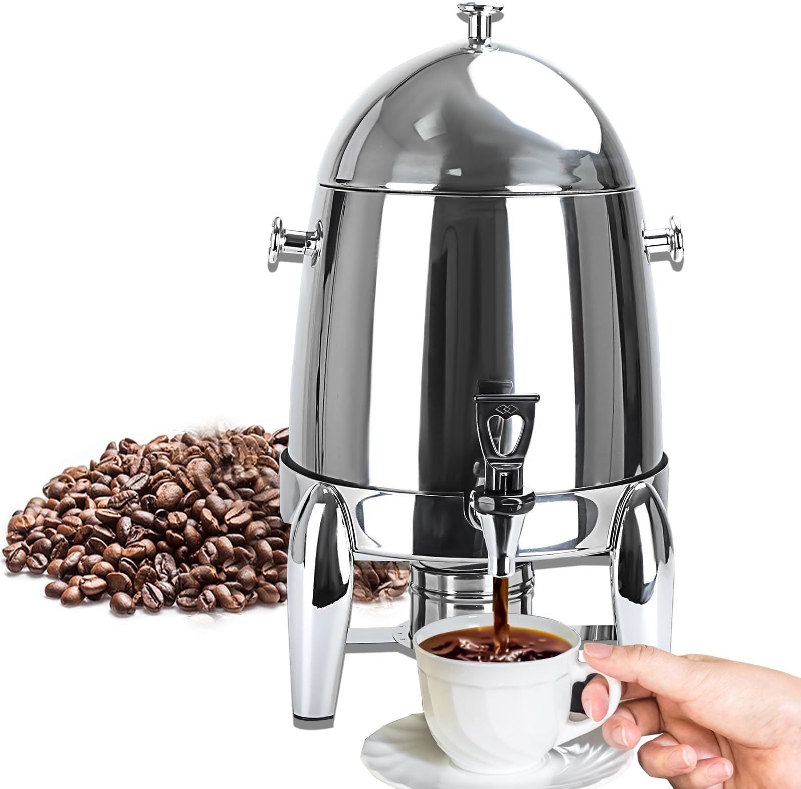 Commercial Coffee Urn 50 cups, 8L Stainless Steel Coffee