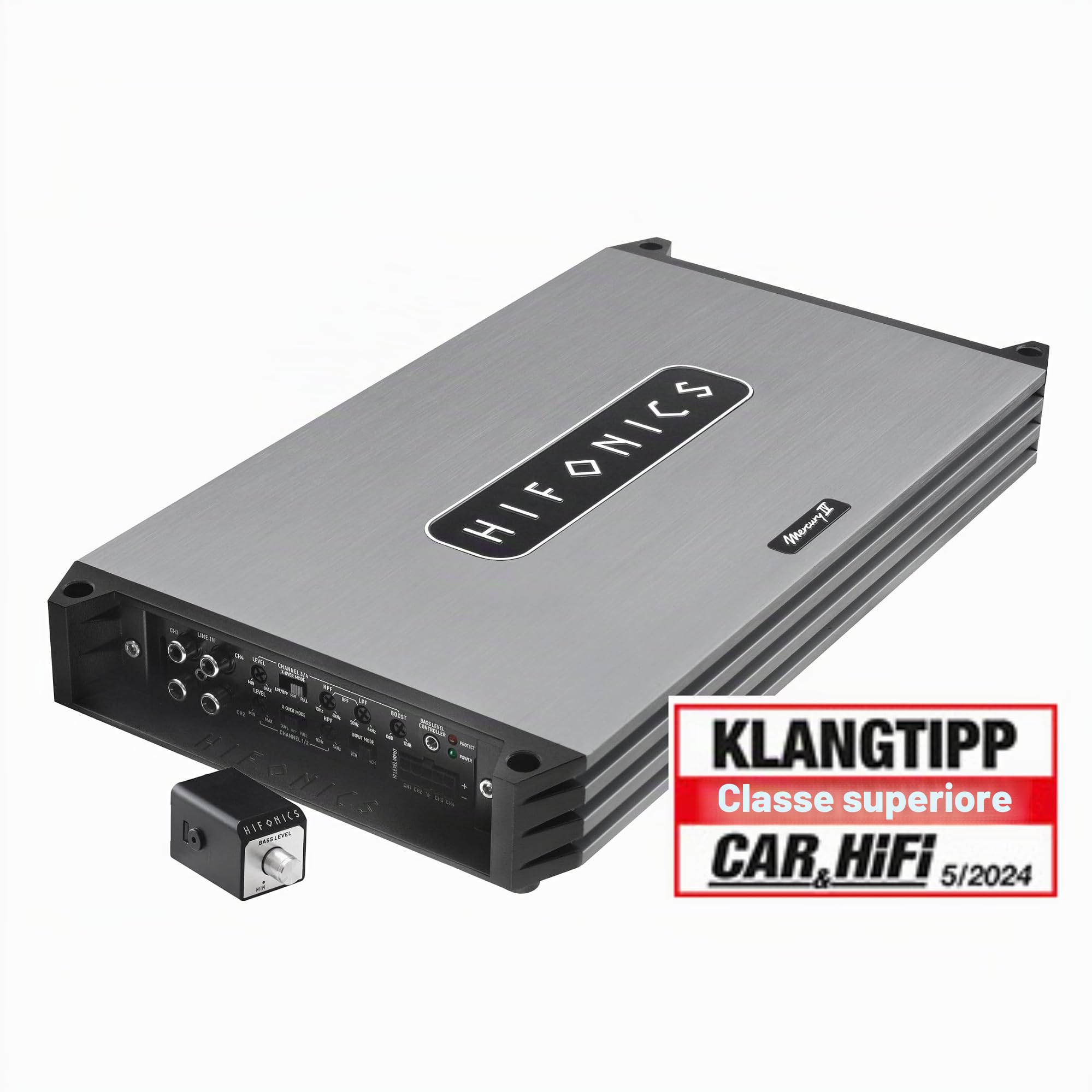 Hifonics MERCURY 4/800 EVO Auto Audio Amplificatore | Classico 4 Canali Classe AB Amplificatore Auto con enorme potenza 800 W