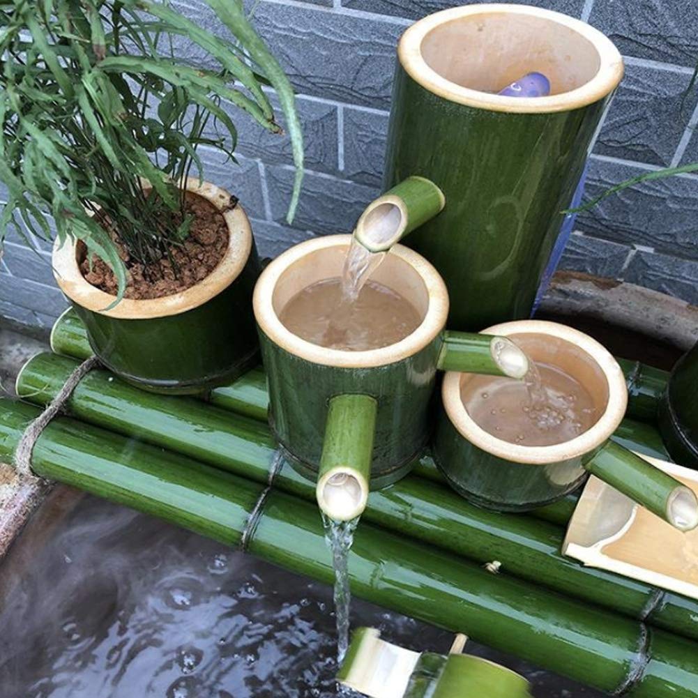 Decorazione da giardino giapponese, statua giapponese in bambù per giochi