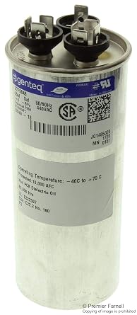 GENTEQ 97F9848 Capacitor Motor Run 35/5UF, 440V, 6%, CASE