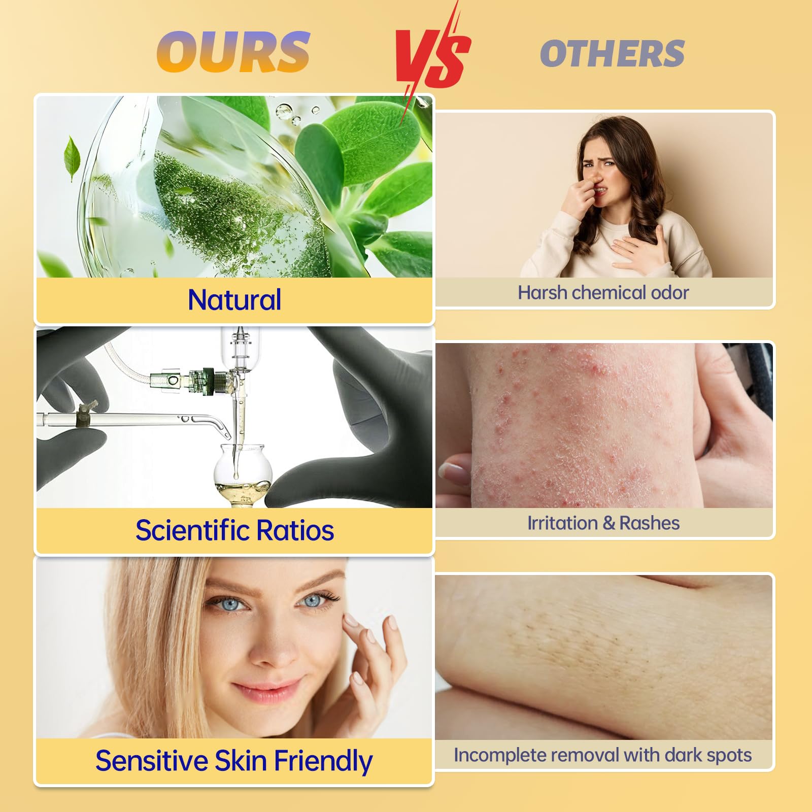 Facial Hair Removal Cream for Women with Soothing Cream, Sensitive Skin