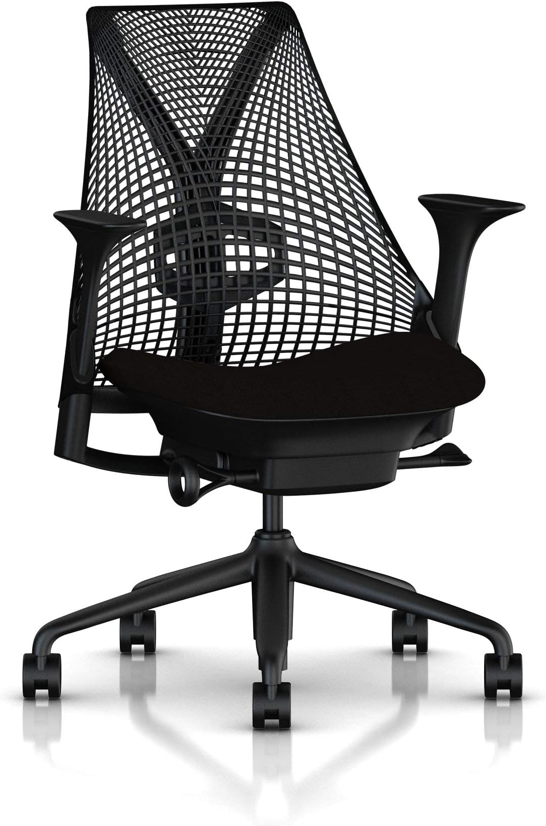 Herman Miller Sayl Task Chair,Tilt Limiter with Forward Tilt,Adjustable Lumbar Support,Fully Adjustable Arms -Black