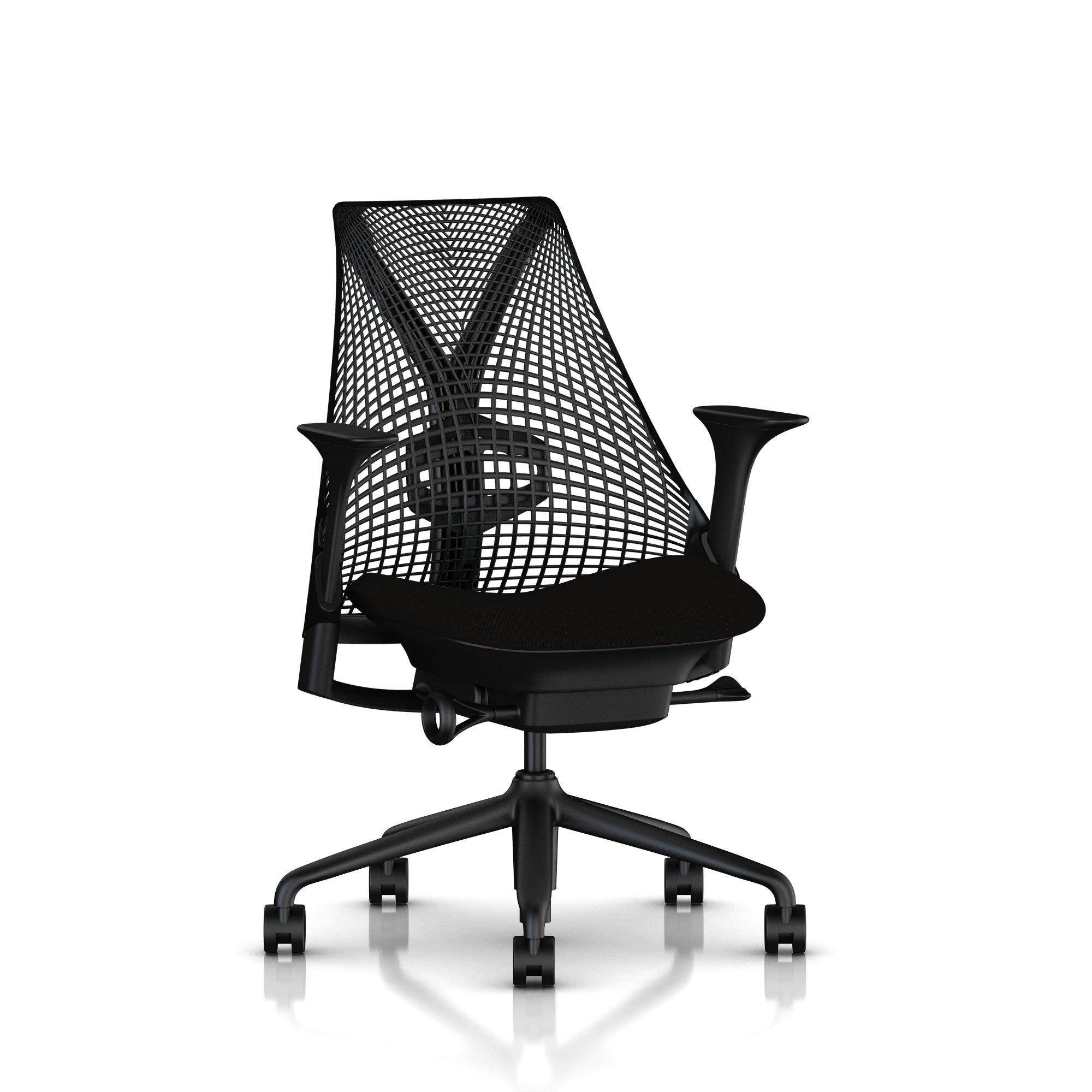 Herman Miller Sayl Task Chair,Tilt Limiter with Forward Tilt,Adjustable Lumbar Support,Fully Adjustable Arms -Black