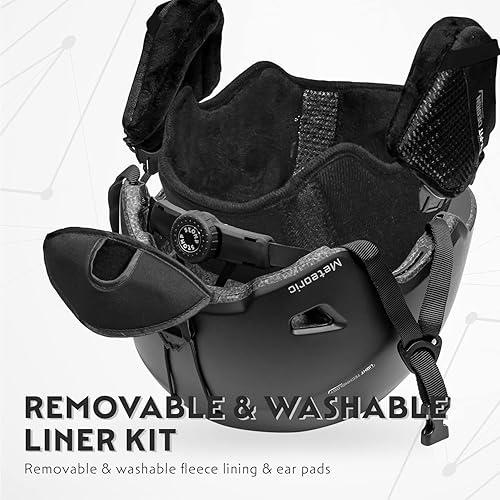 Miniatura 5 de STOMP Casco deportivo de esquí y snowboard para hombres y mujeres con forro extraíble y lavable y almohadillas para los oídos, certificado CE y ASTM