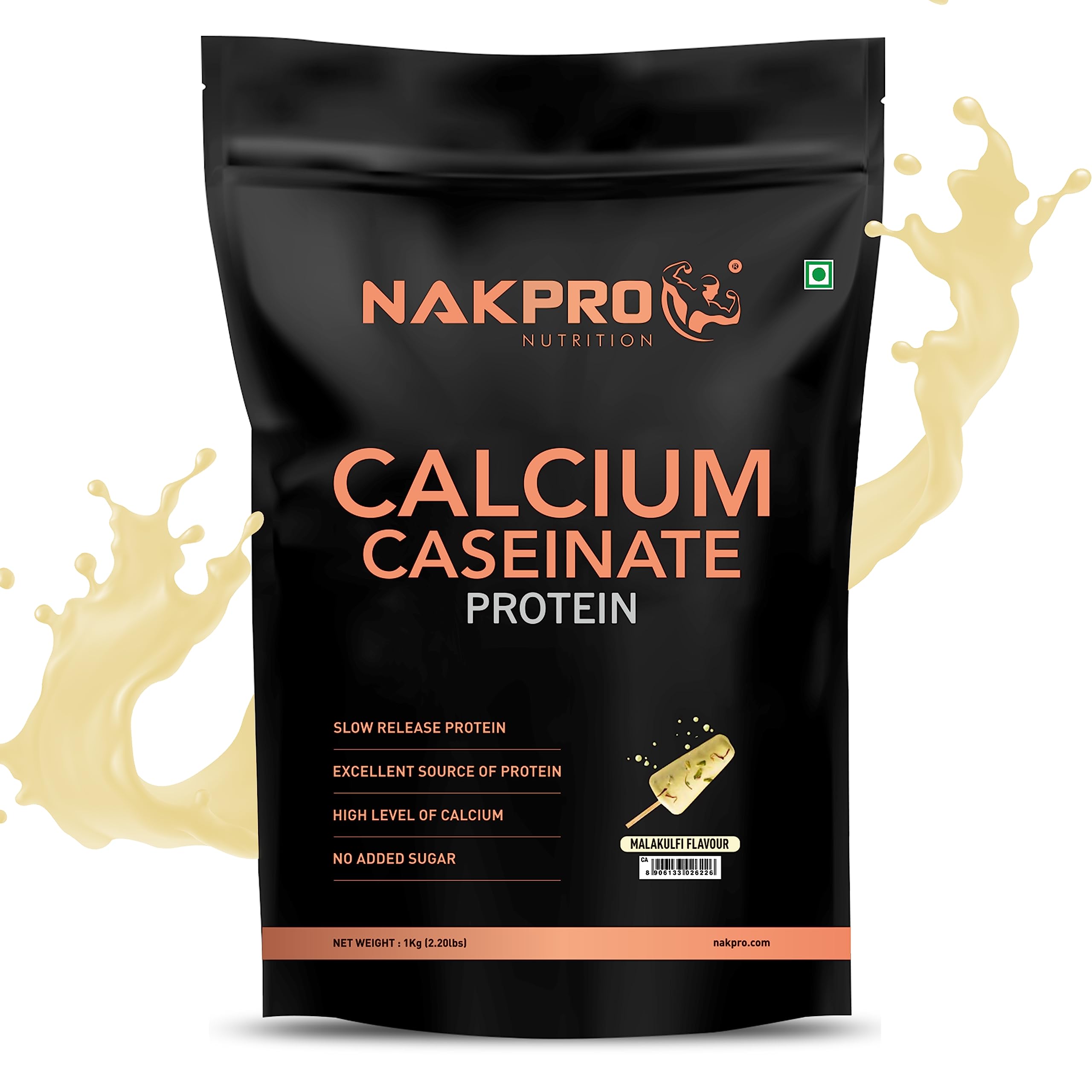 NAKPRO Calcium Caseinate | 27.88g Protein, 5.42g BCAA | Helps in Muscle Recovery | Slow Absorbing, Slow Digesting, Low Carbs Casein Protein Powder (1 Kg, Malai Kulfi) (B0CBKVHKYG) Amazon Price History, Amazon Price Tracker
