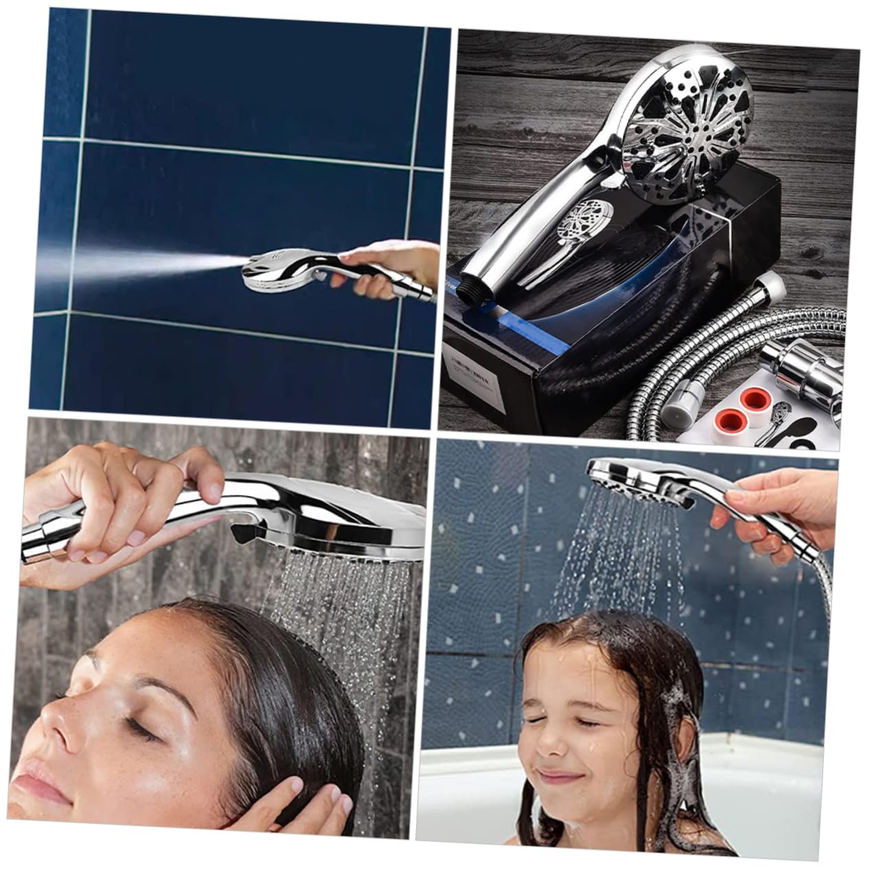 NUOBESTY Cabezal De Ducha Desmontable De Mano De Con Filtro Para Agua Dura Alta Presión Para Baño Con Soporte y Manguera